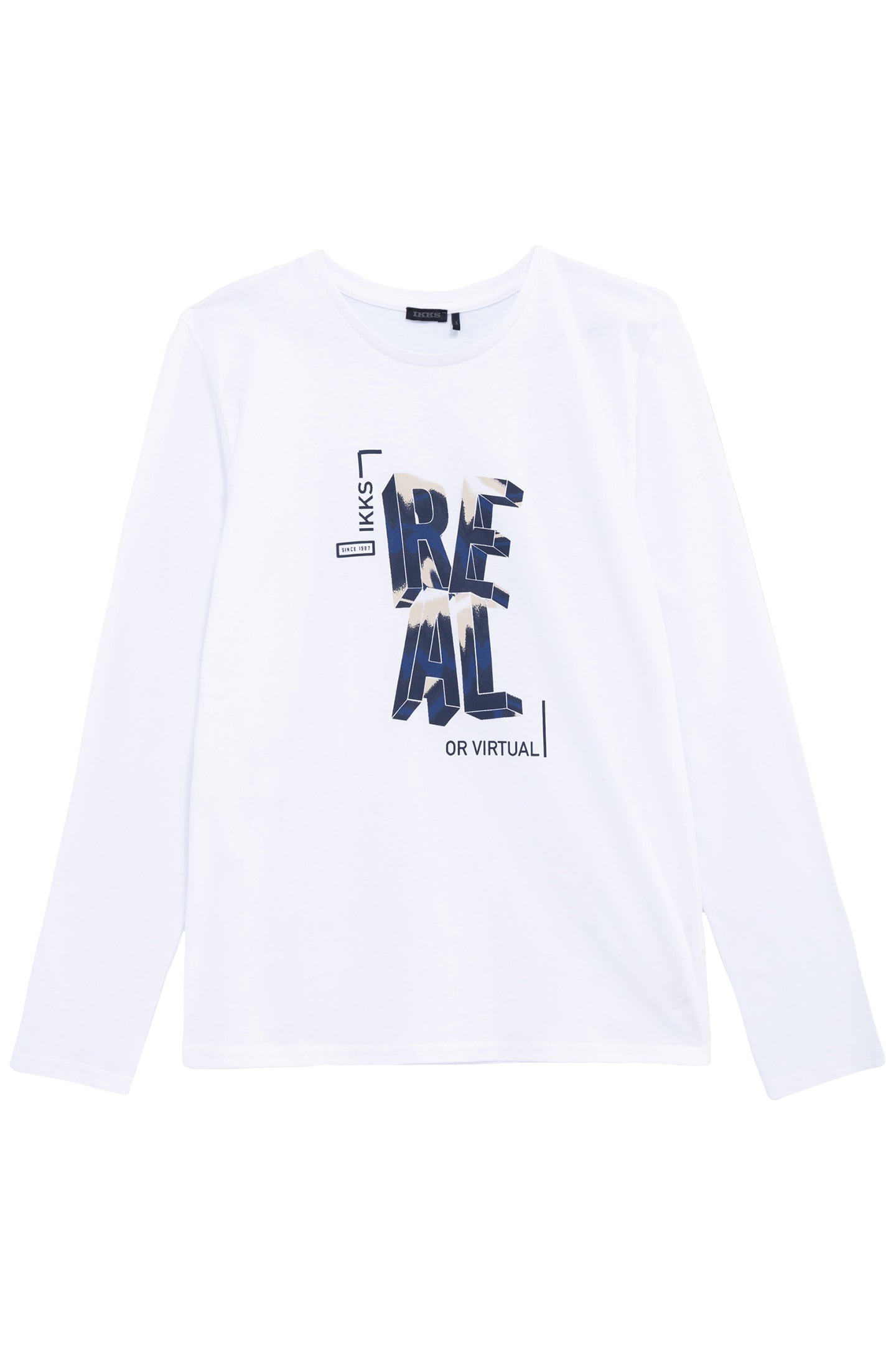 WHITE T-SHIRT ORGANIC COTTON MAXI MESSAGE BOY 1