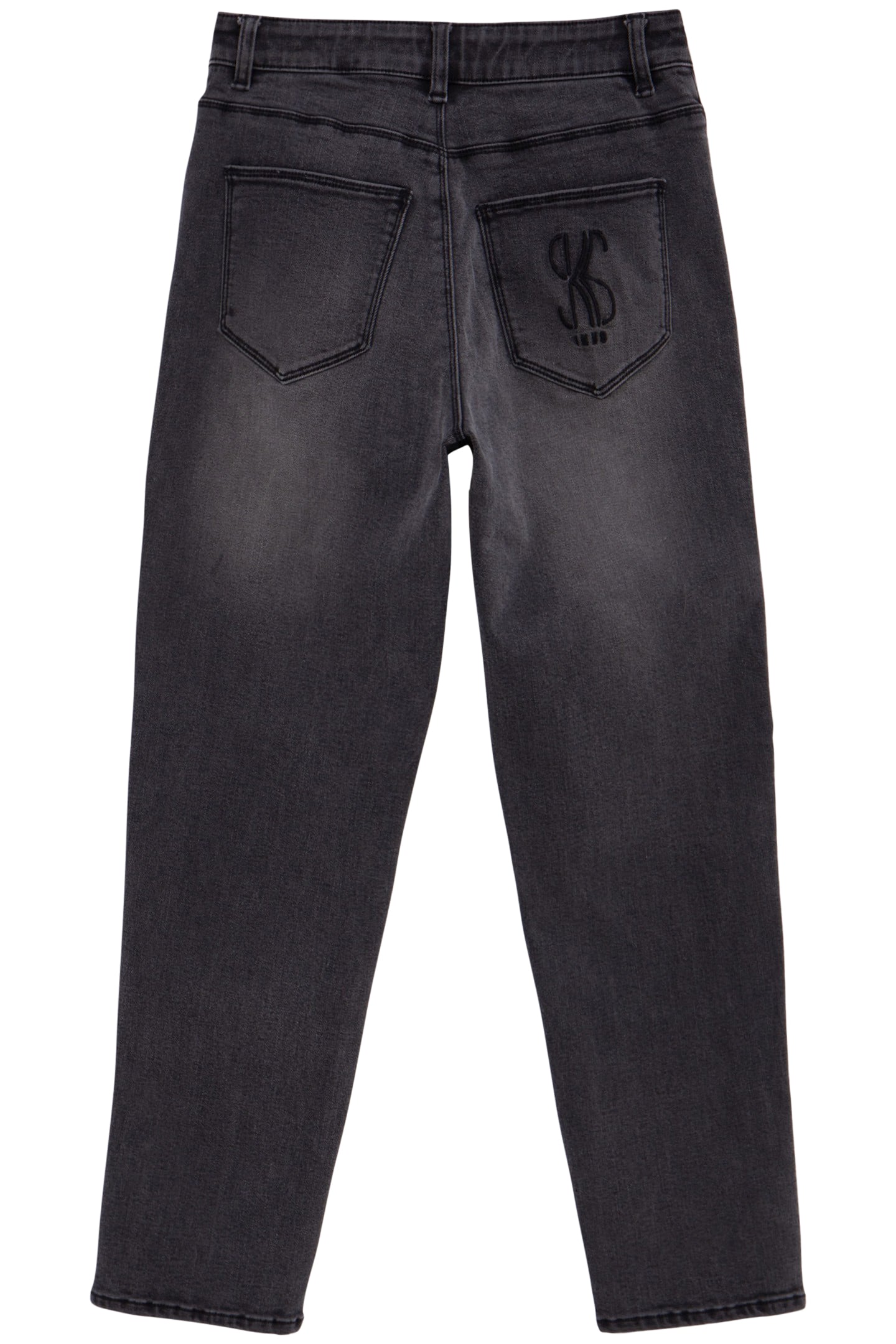 GIRL'S MOM GREY STUDDED JEANS 2