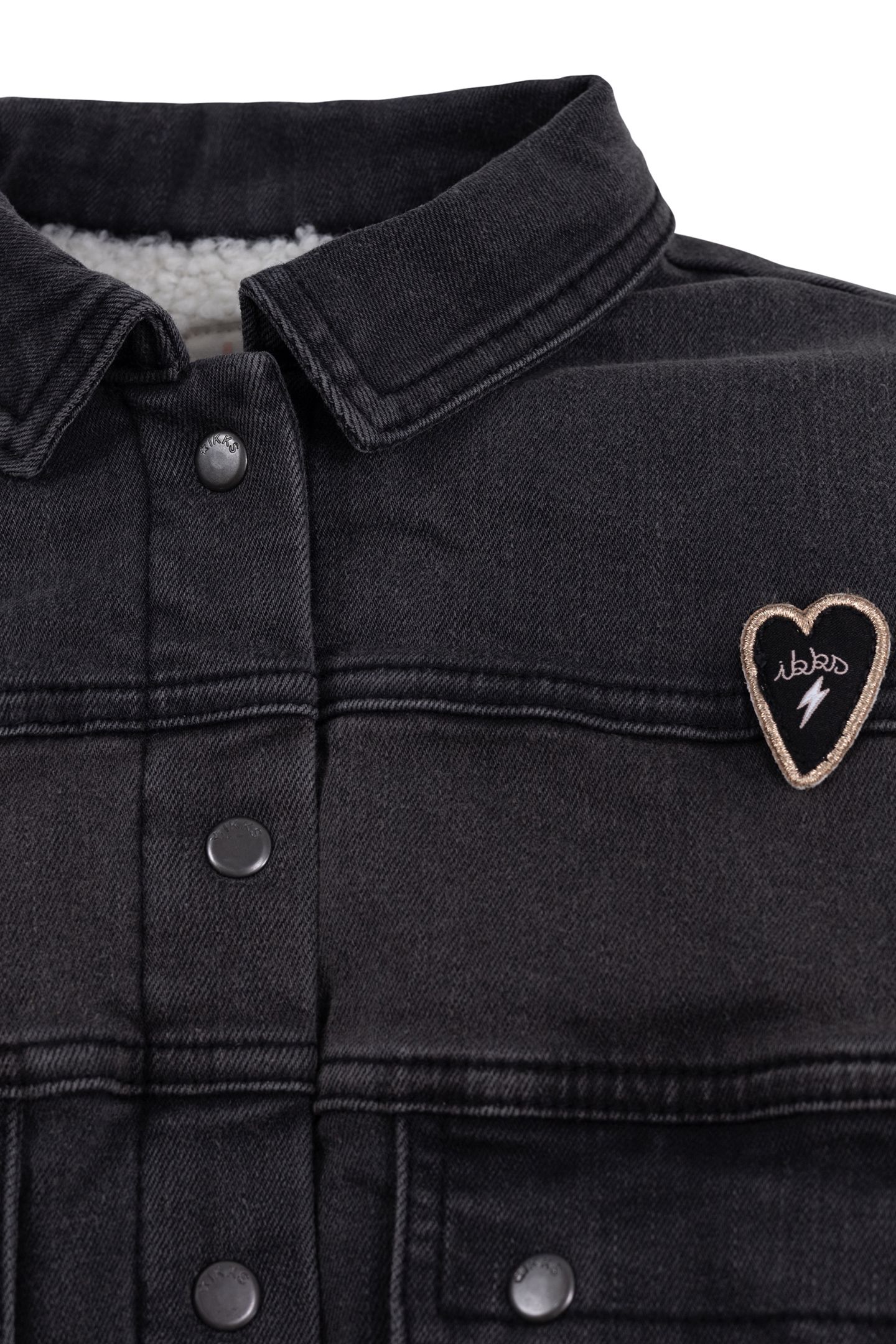 GIRL'S GREY FADED DENIM JACKET WITH LINING 3