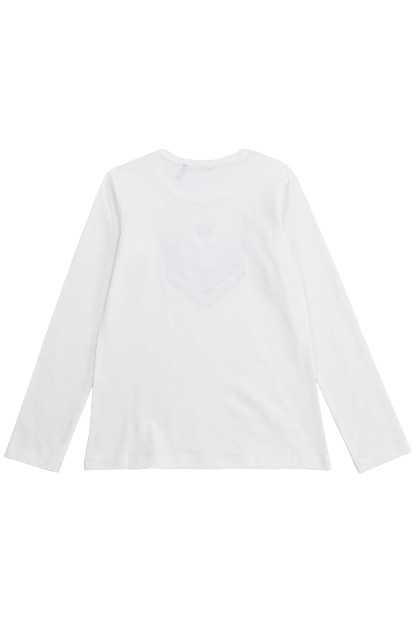 GIRLS' MULTI-MATERIAL ECRU CHEVRON PRINT T-SHIRT 2