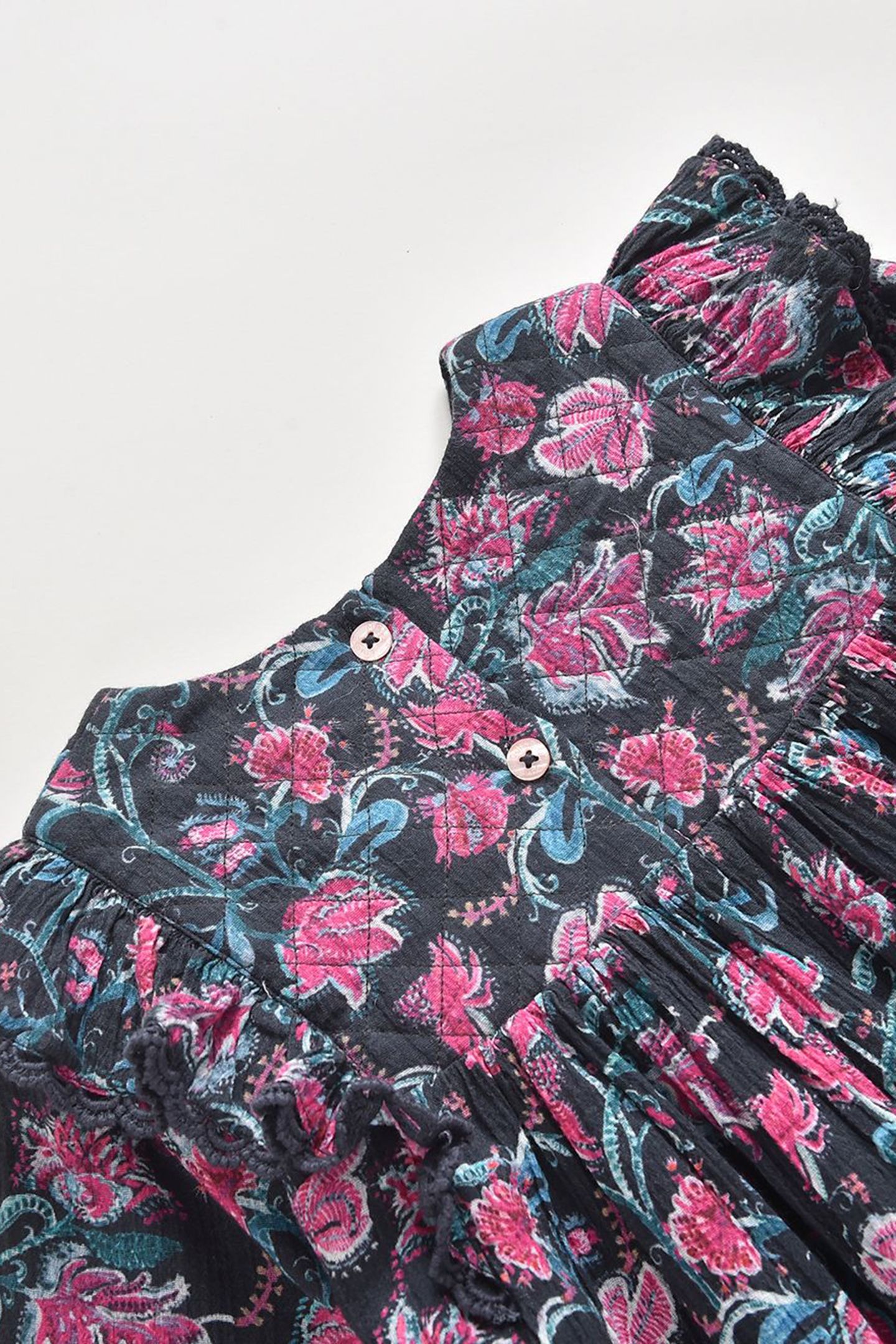 DRESS LARA CHARCOAL WILDFLOWERS 7