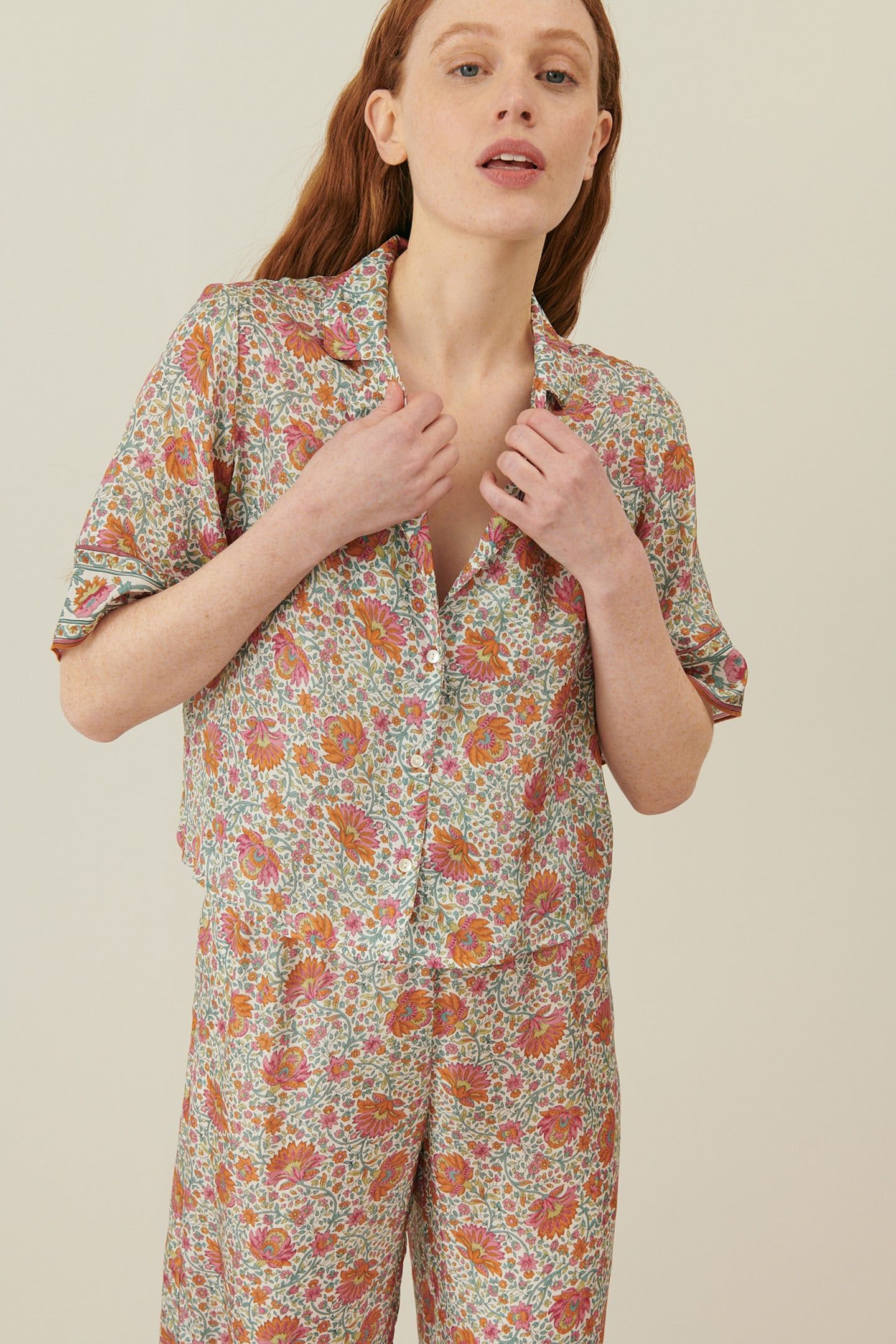 PAJAMAS PANTS MELYCIA IVORY WINTER GARDEN 4