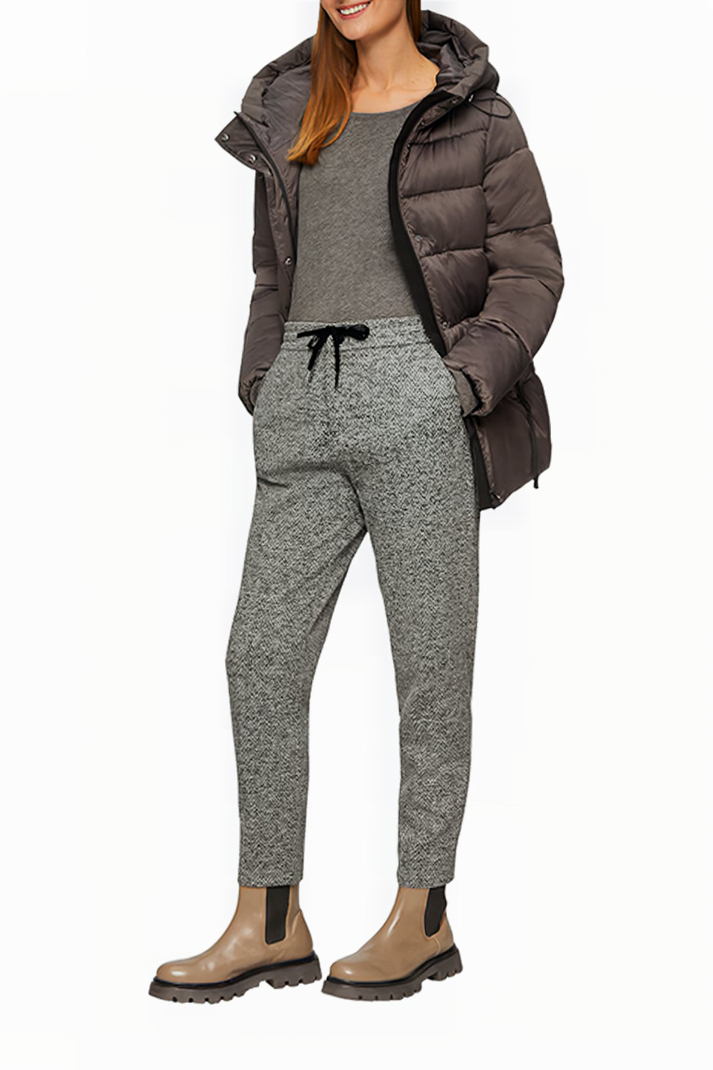 S.OLIVER PANT GREY/BLACK 2