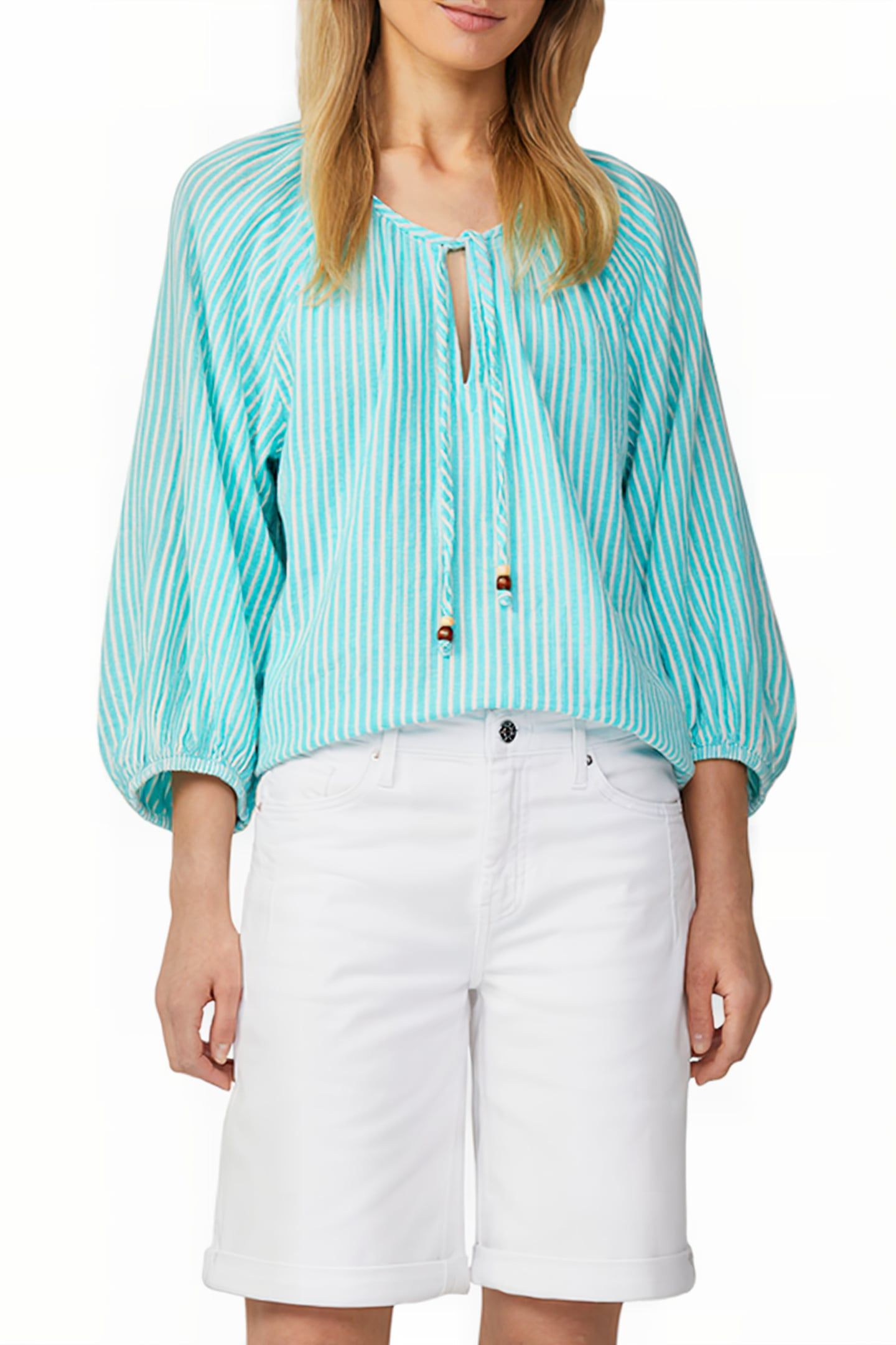 S.OLIVER BLUSEN BLUE GREEN 1