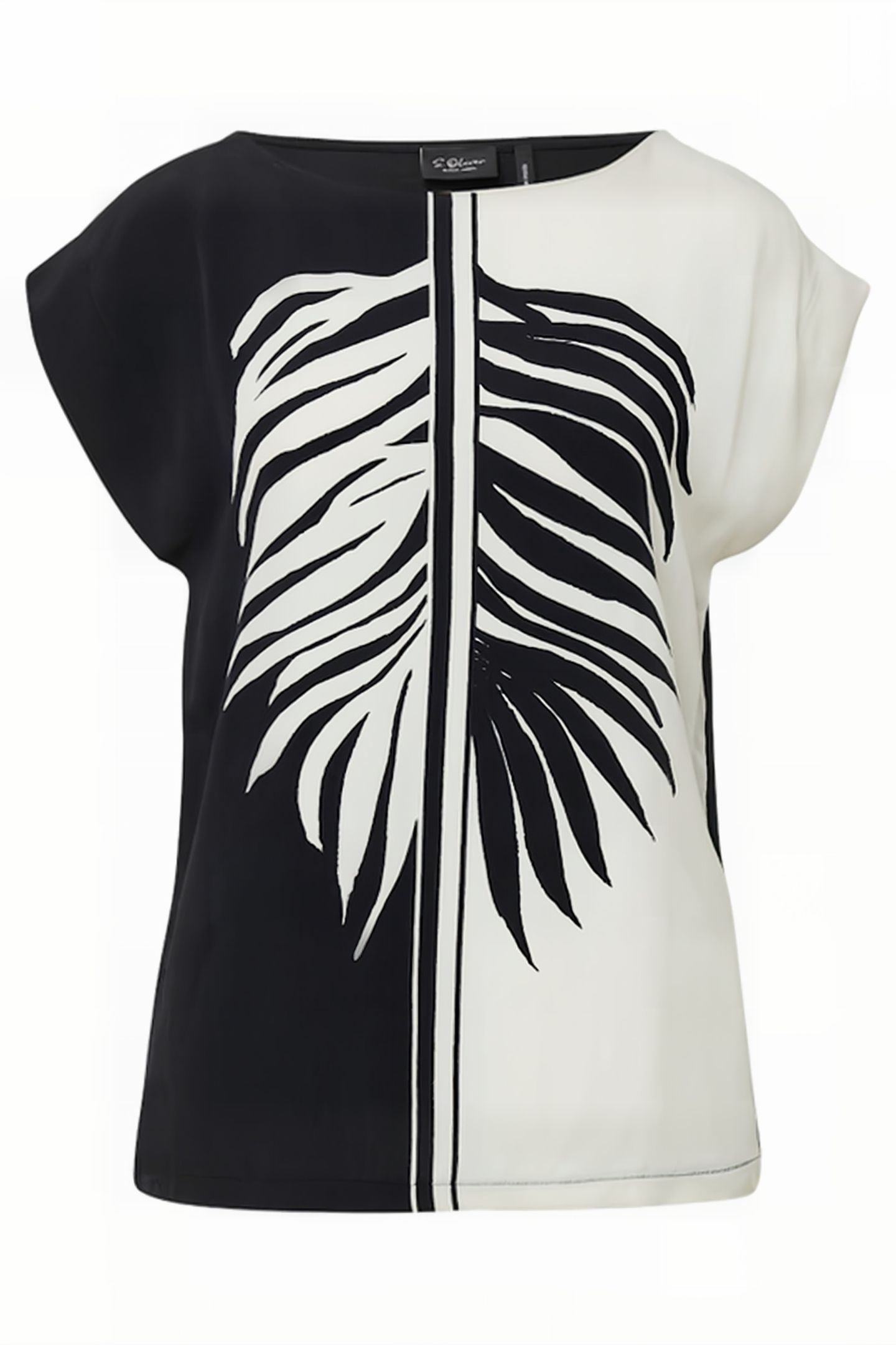 S.OLIVER T-SHIRTS GREY/BLACK 4