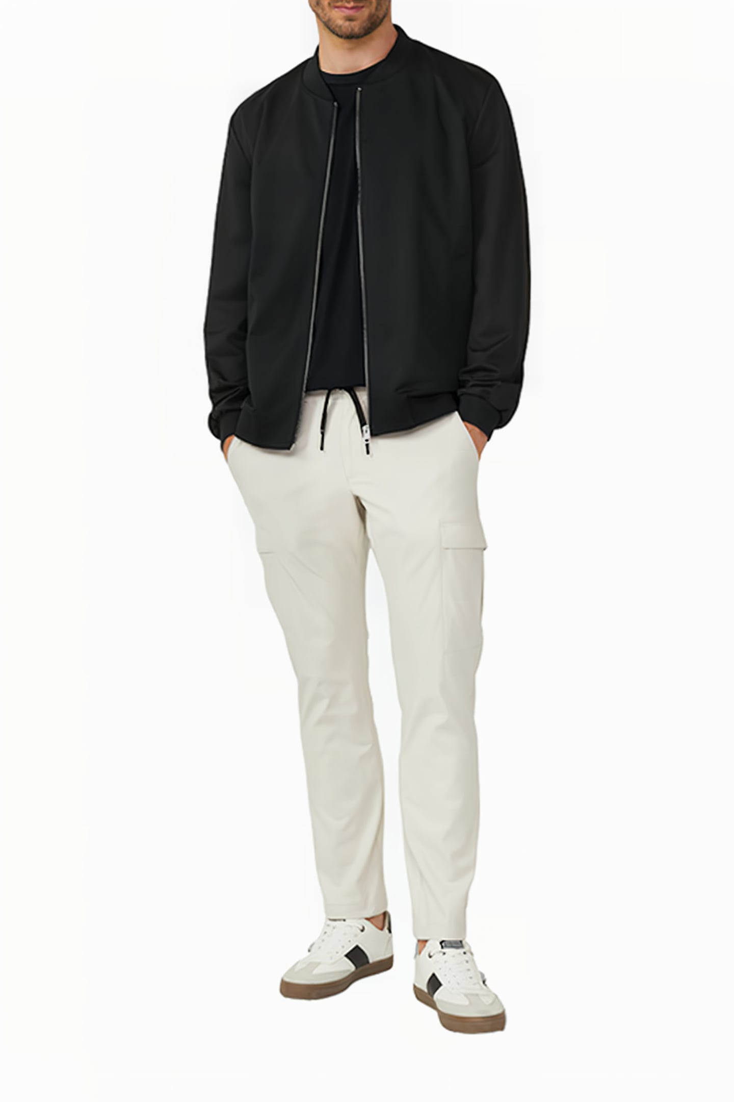 S.OLIVER PANT GREY/BLACK 2