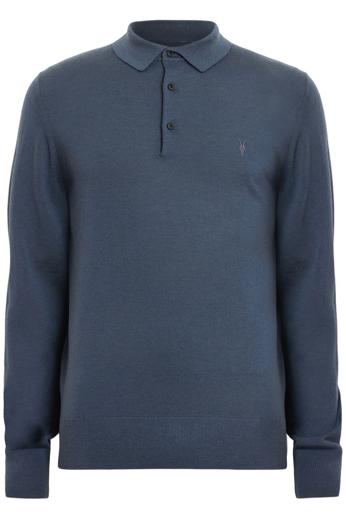 MODE MERINO LS POLO PITCHED BLUE 4