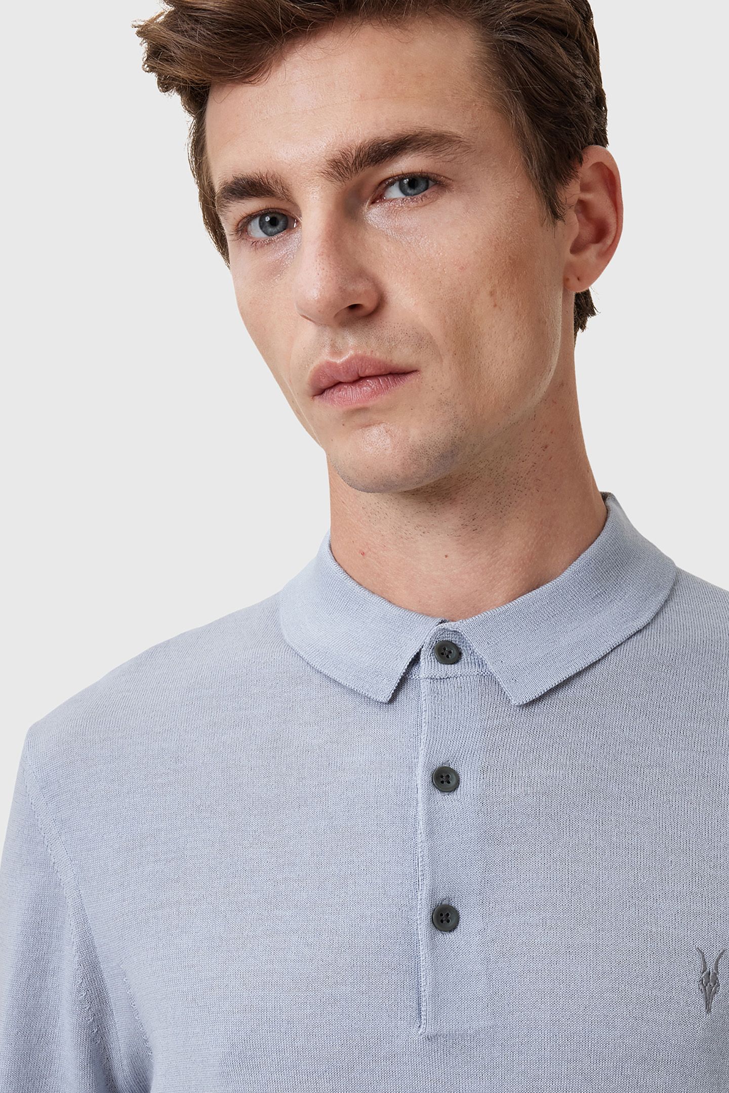 MODE MERINO SS POLO WILLOW BLUE 6