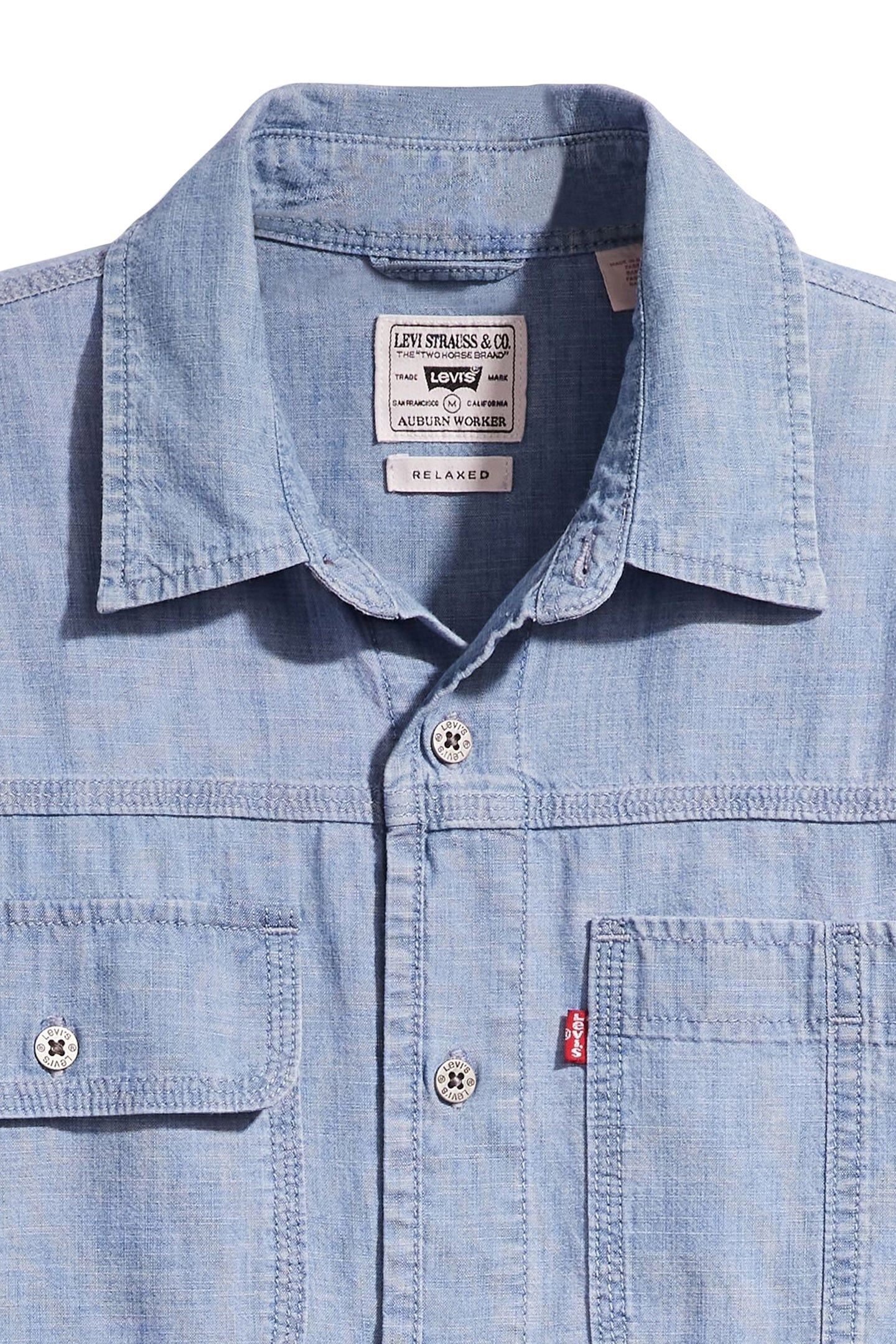 LONG SLEEVE AUBURN WORKER SHIRT BLUE 6
