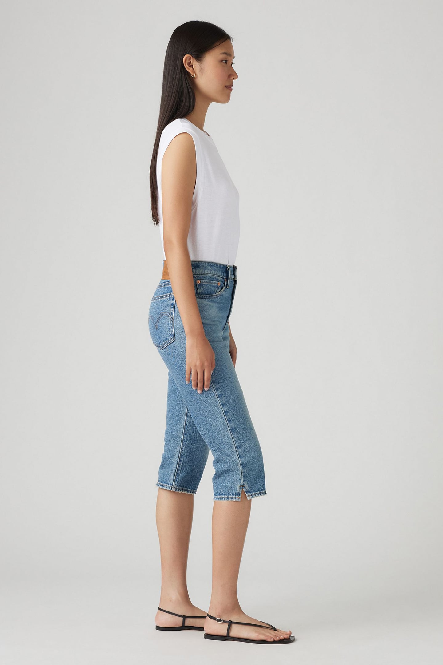 WEDGIE CAPRI JEANS MED INDIGO 5