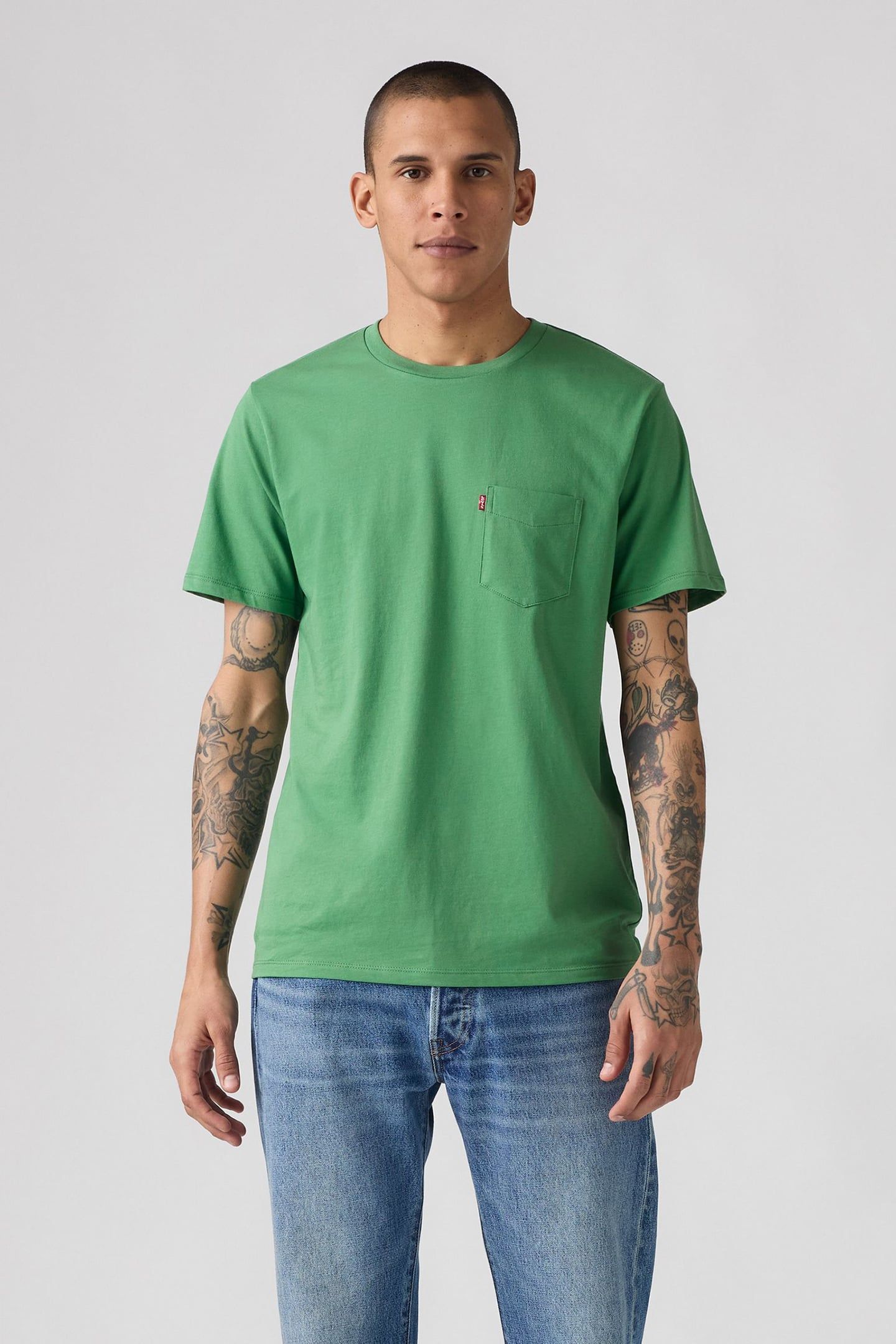 CLASSIC POCKET TEE GREEN 1