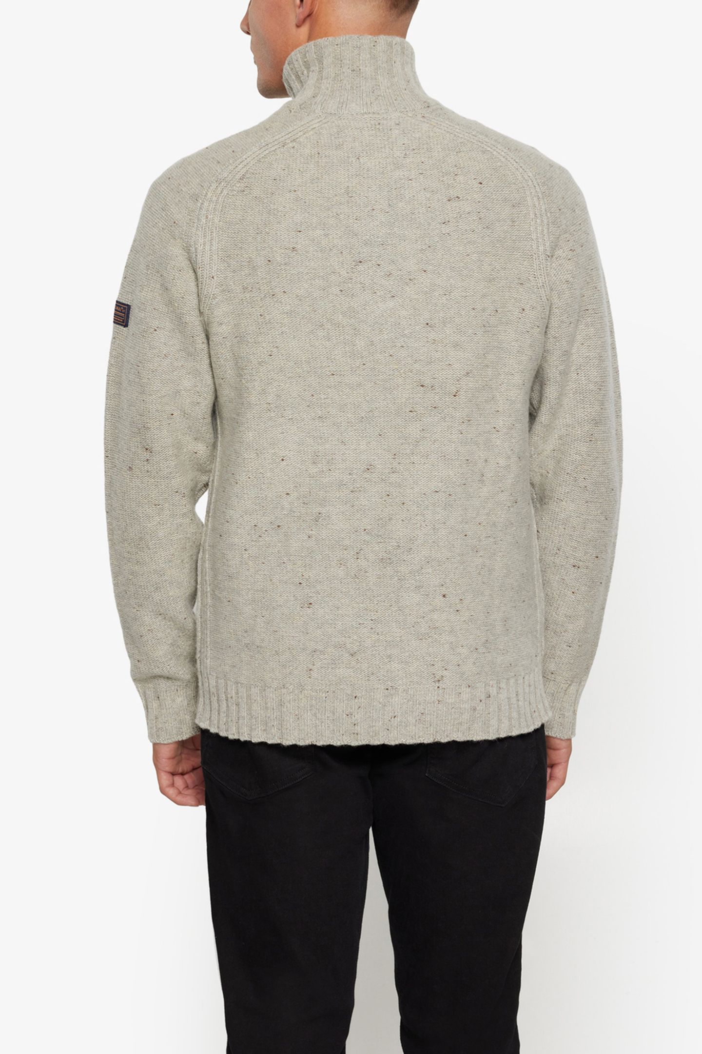 AMADEUSSI DONEGAL BUTTON KNIT OAK MELANGE 2