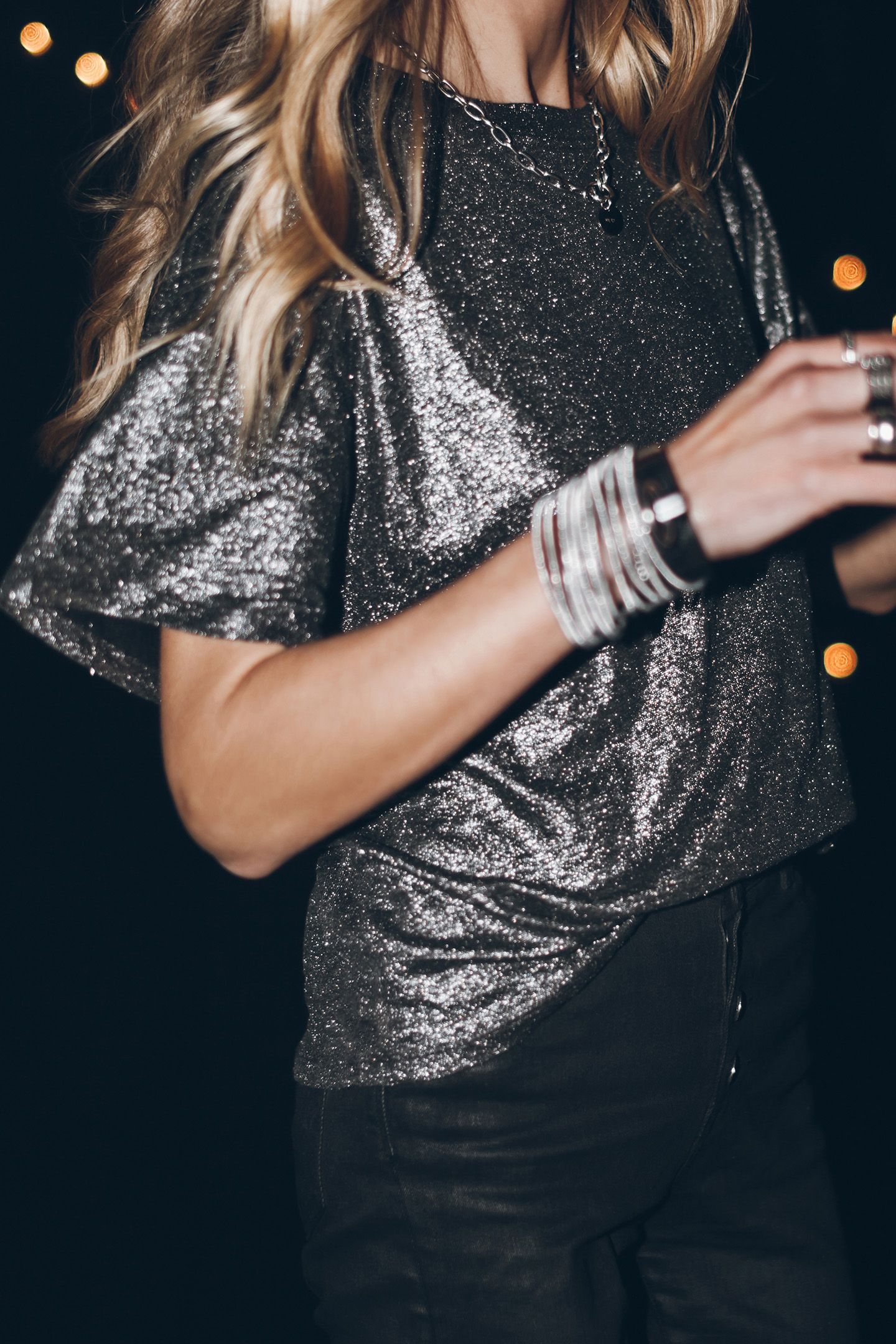 THE GLITTER LINEN BASE T-SHIRT 3