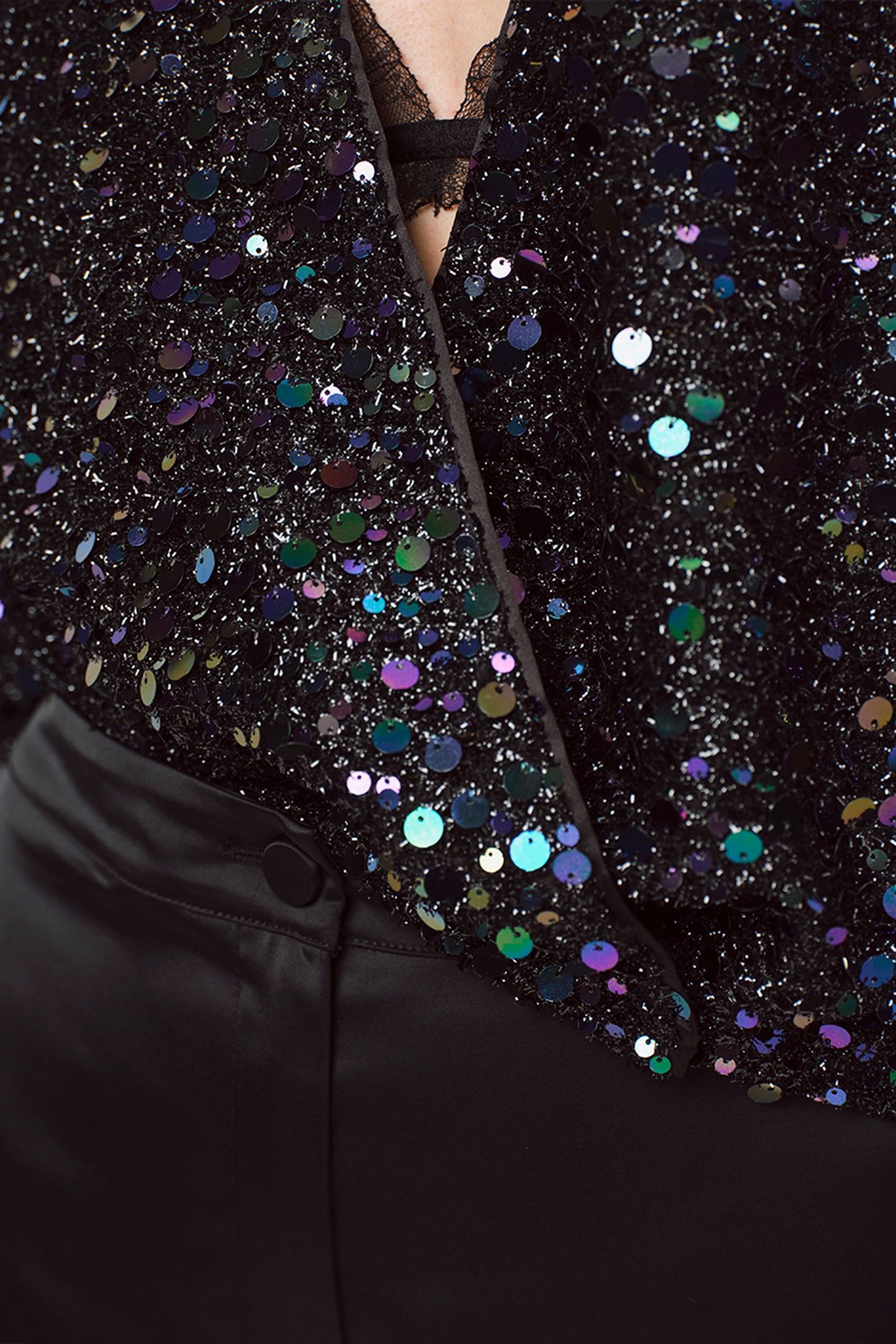 MAISA SEQUINS BLOUSON RAVEN 9