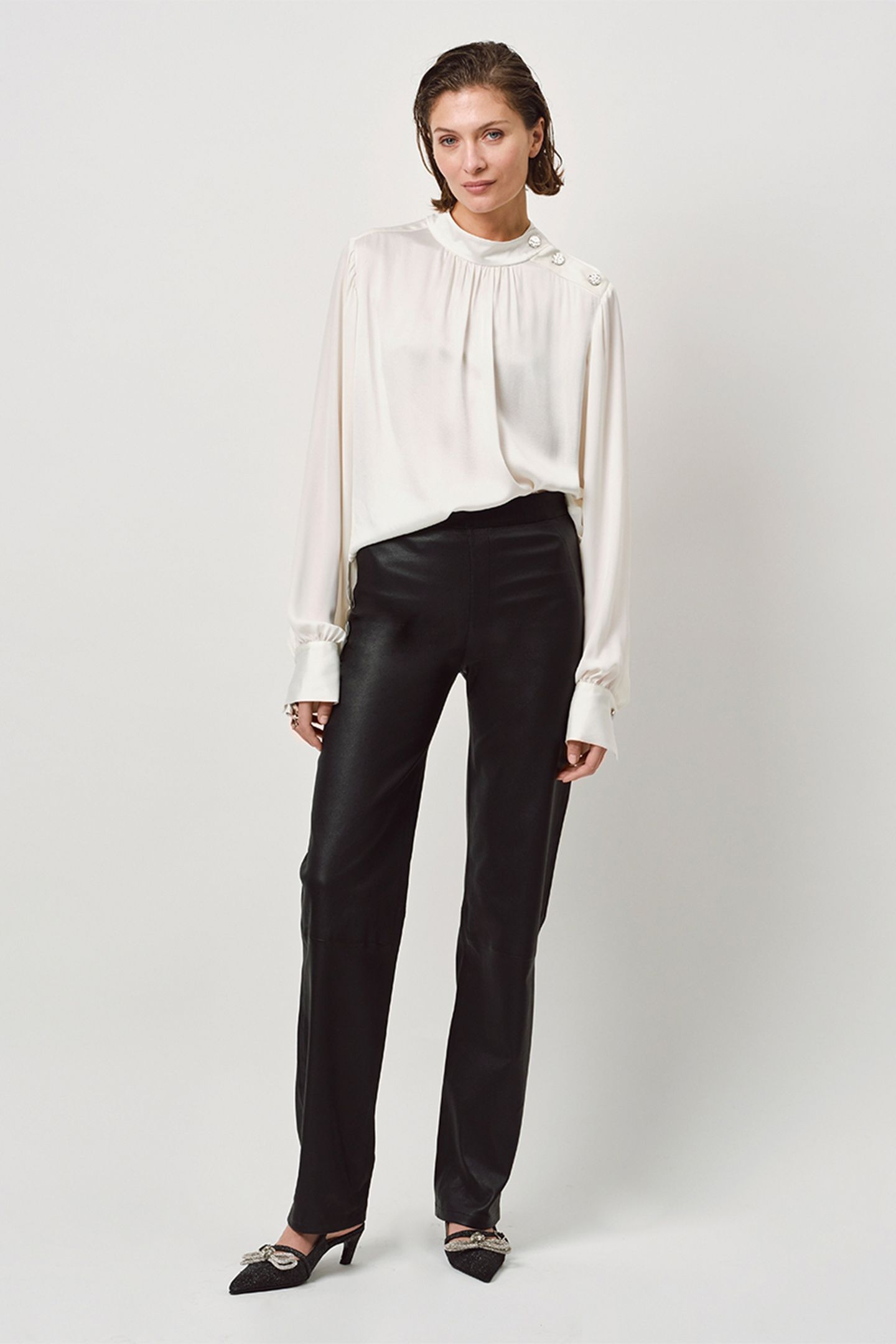 ALTHEA SILK TOP ECRU 2