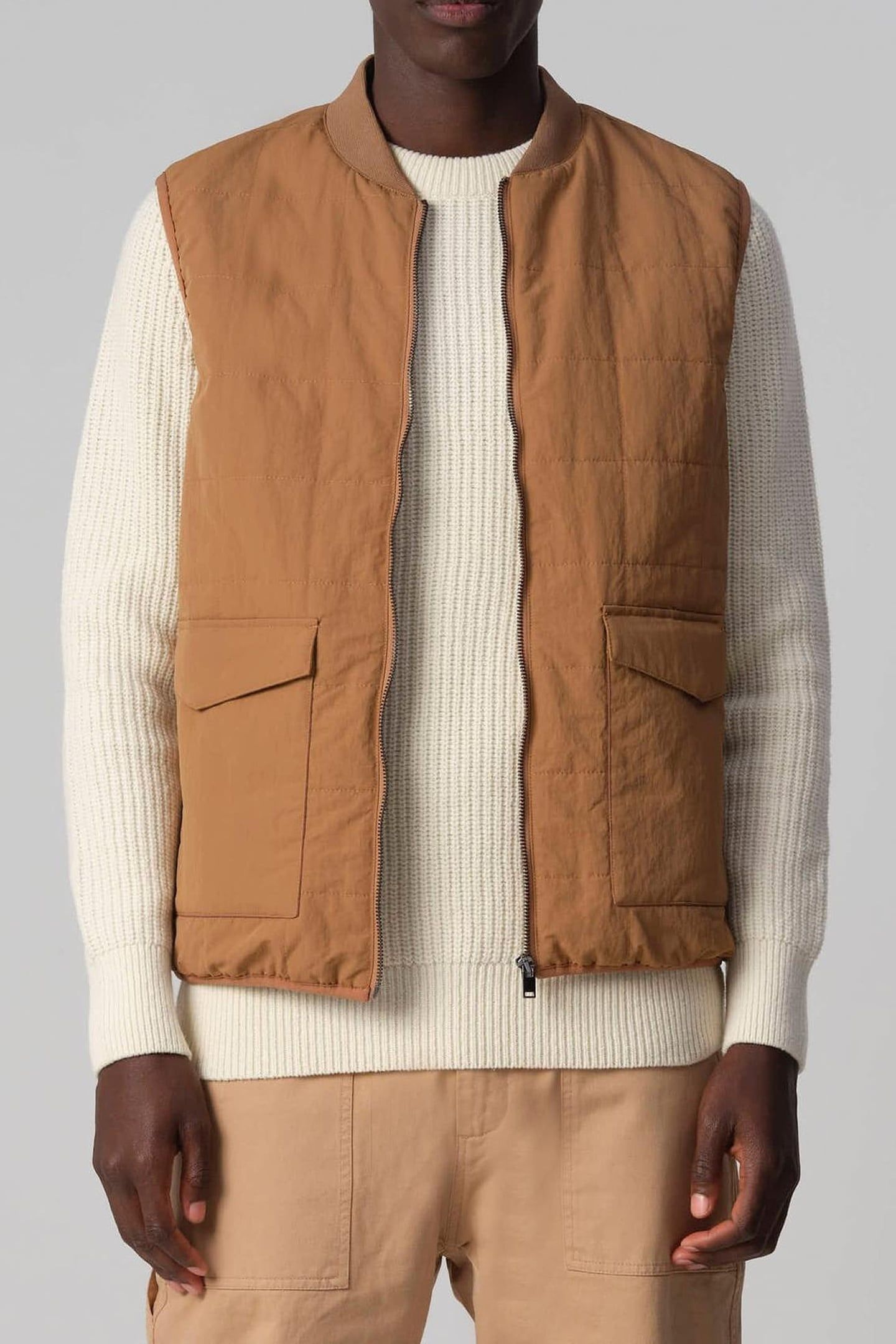 J.C. RAGS RAFE BODYWARMER TOASTED COCONUT 1
