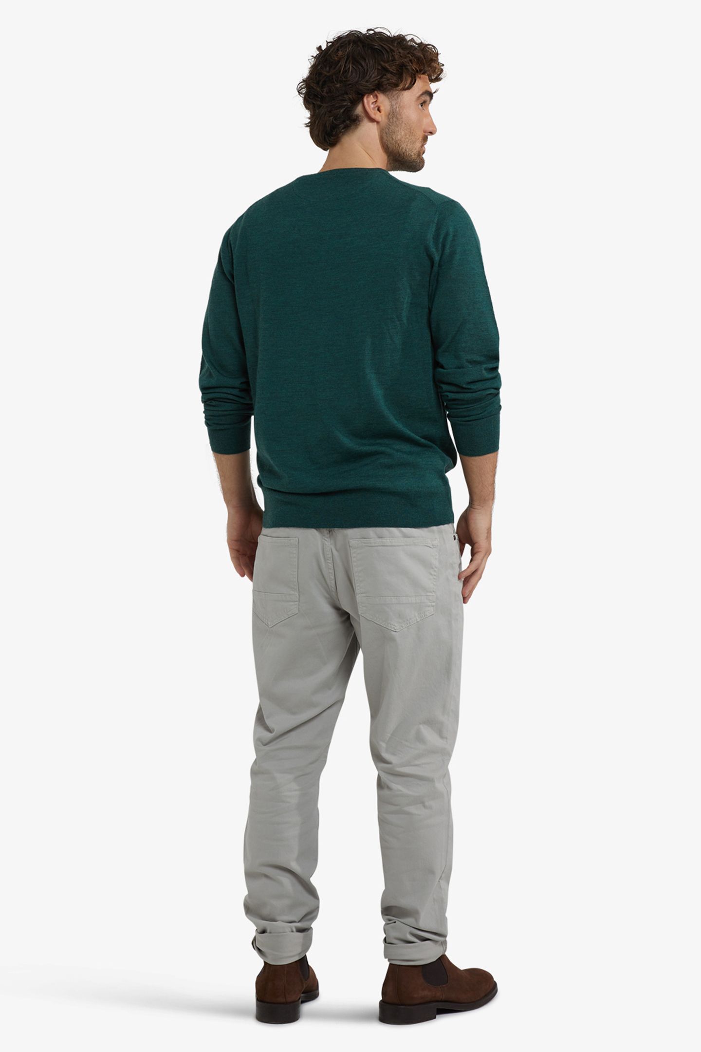 FINE MERINO C-NECK SWEATER WINTER SAGE 3