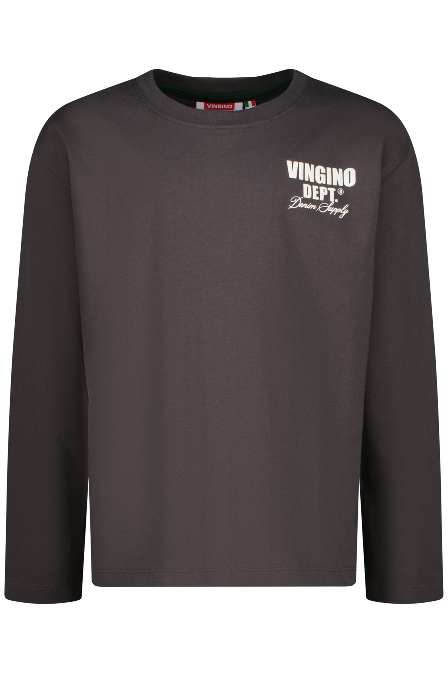 BOYS BASIC LOGO TEE T-SHIRT DARK STONE 1
