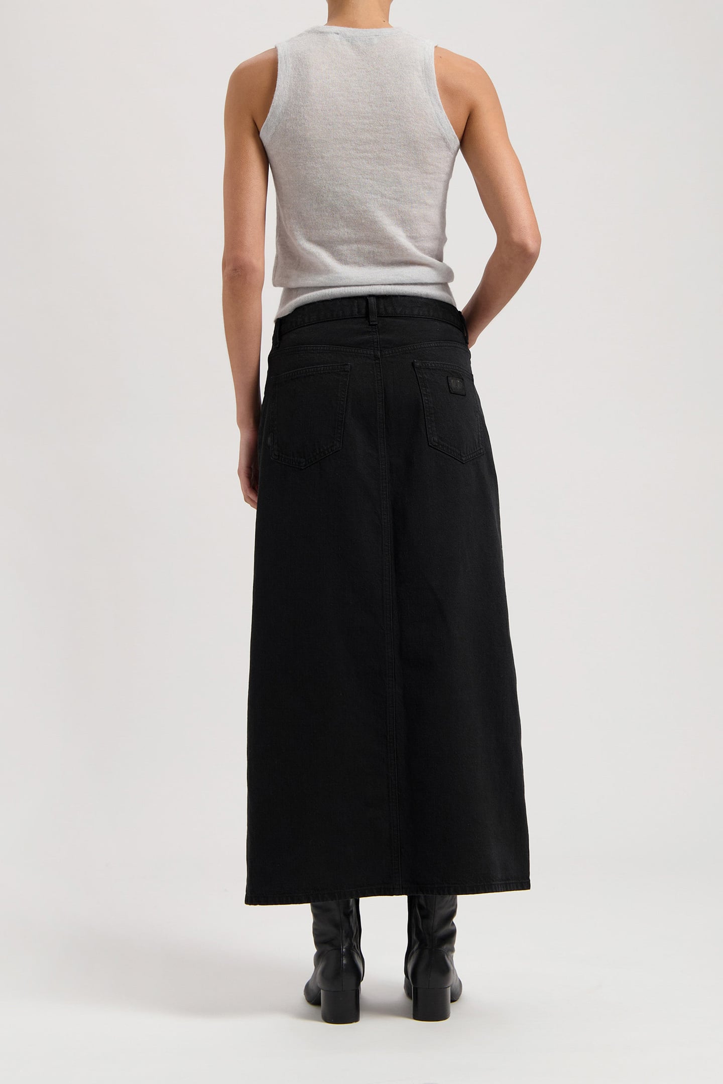 LENA LONG SKIRT NERO NERO 4
