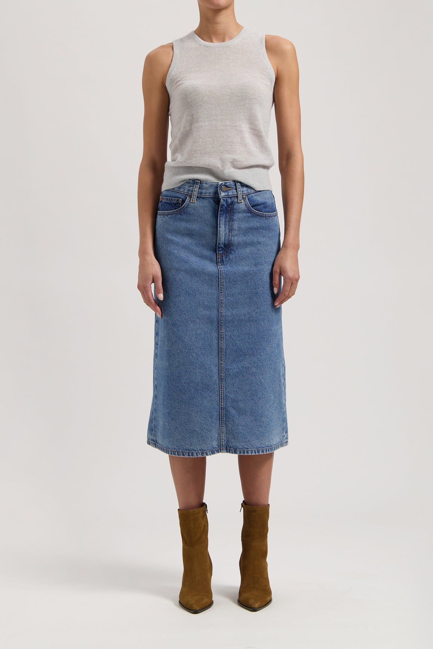 GWEN MID SKIRT STONE VINTAGE 3