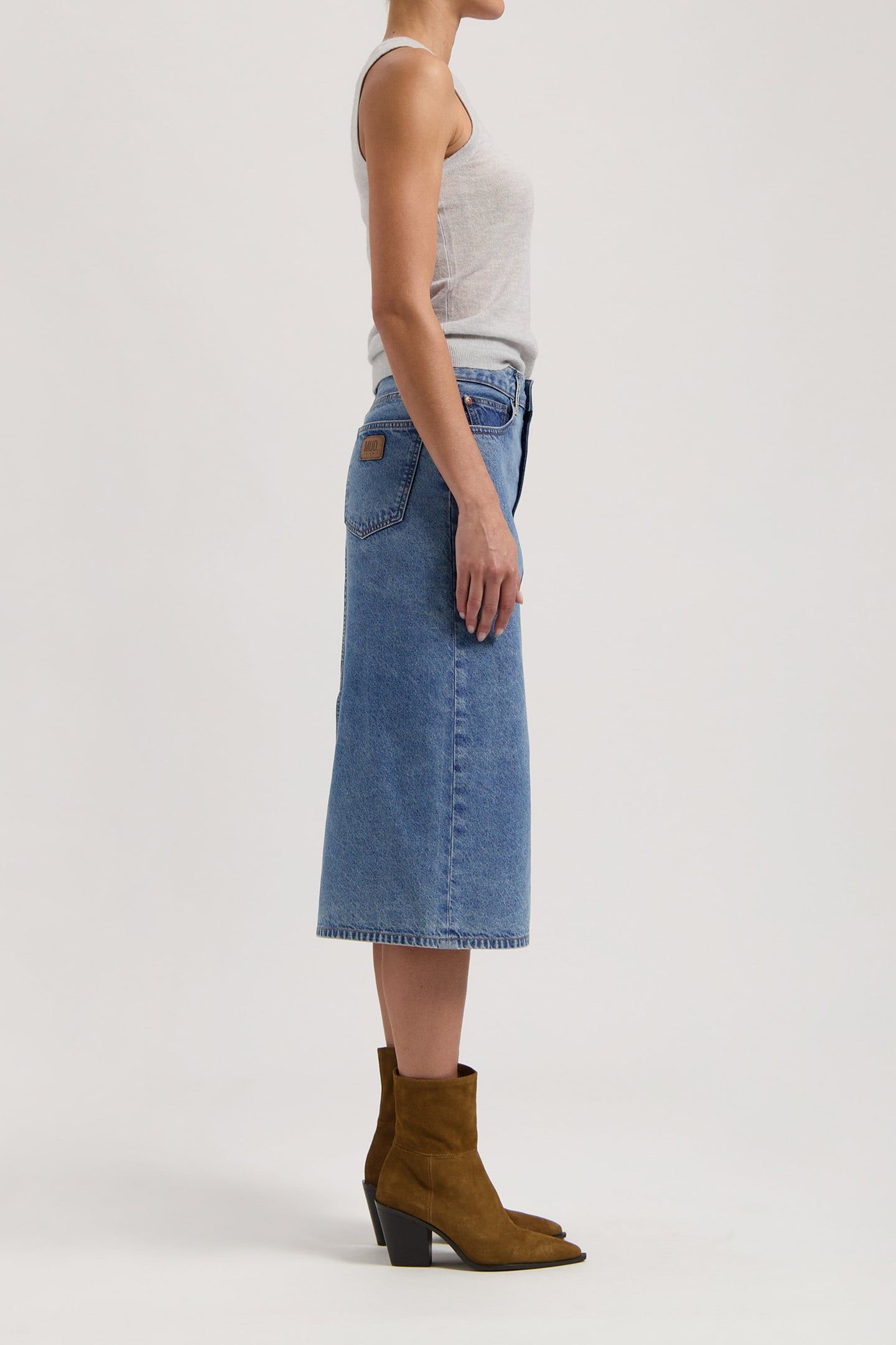 GWEN MID SKIRT STONE VINTAGE 5