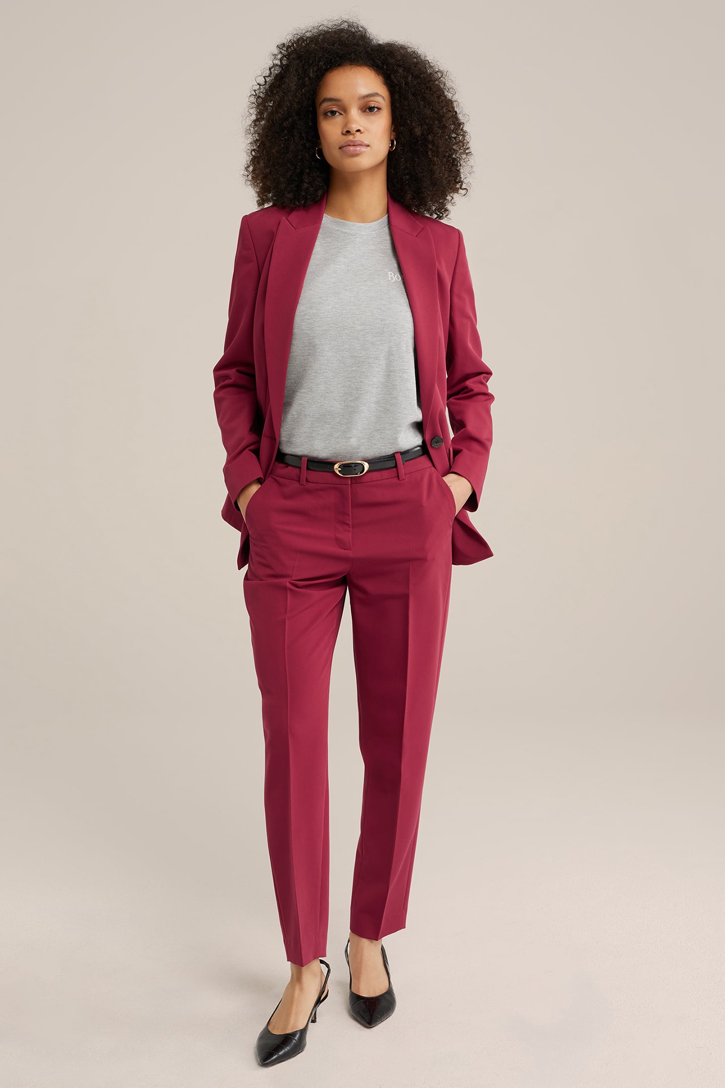 TROUSER BURGUNDY RED 3