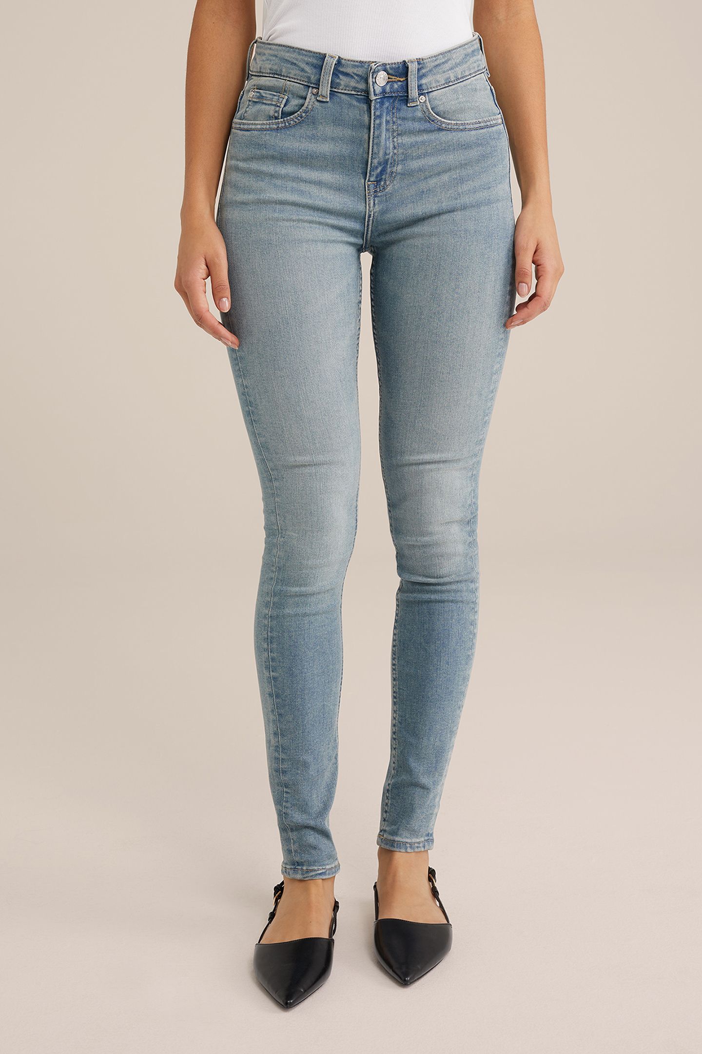 5-POCKET MID WAIST BLUE 1