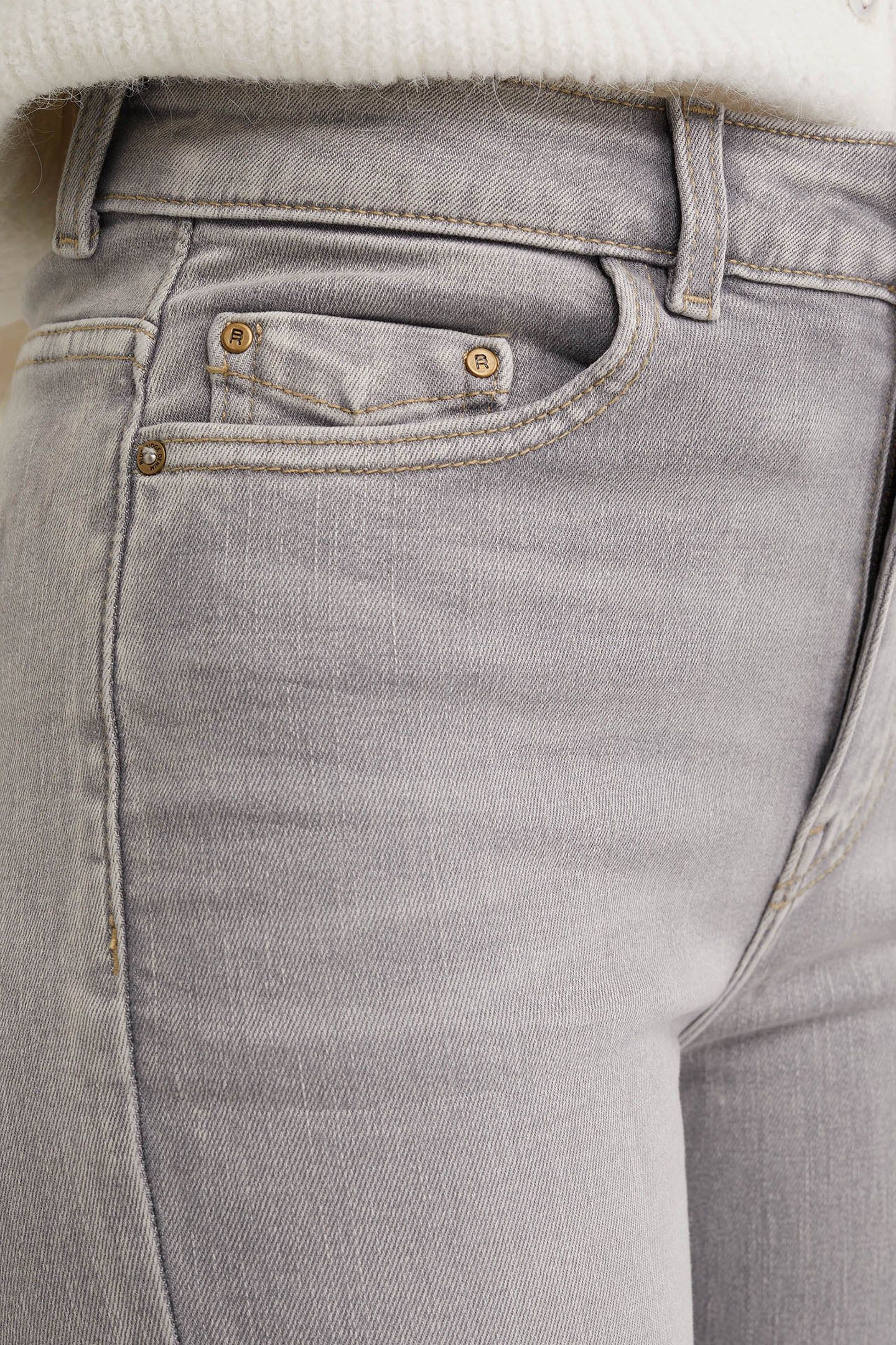 5-POCKET HIGH WAIST LIGHT GREY 5