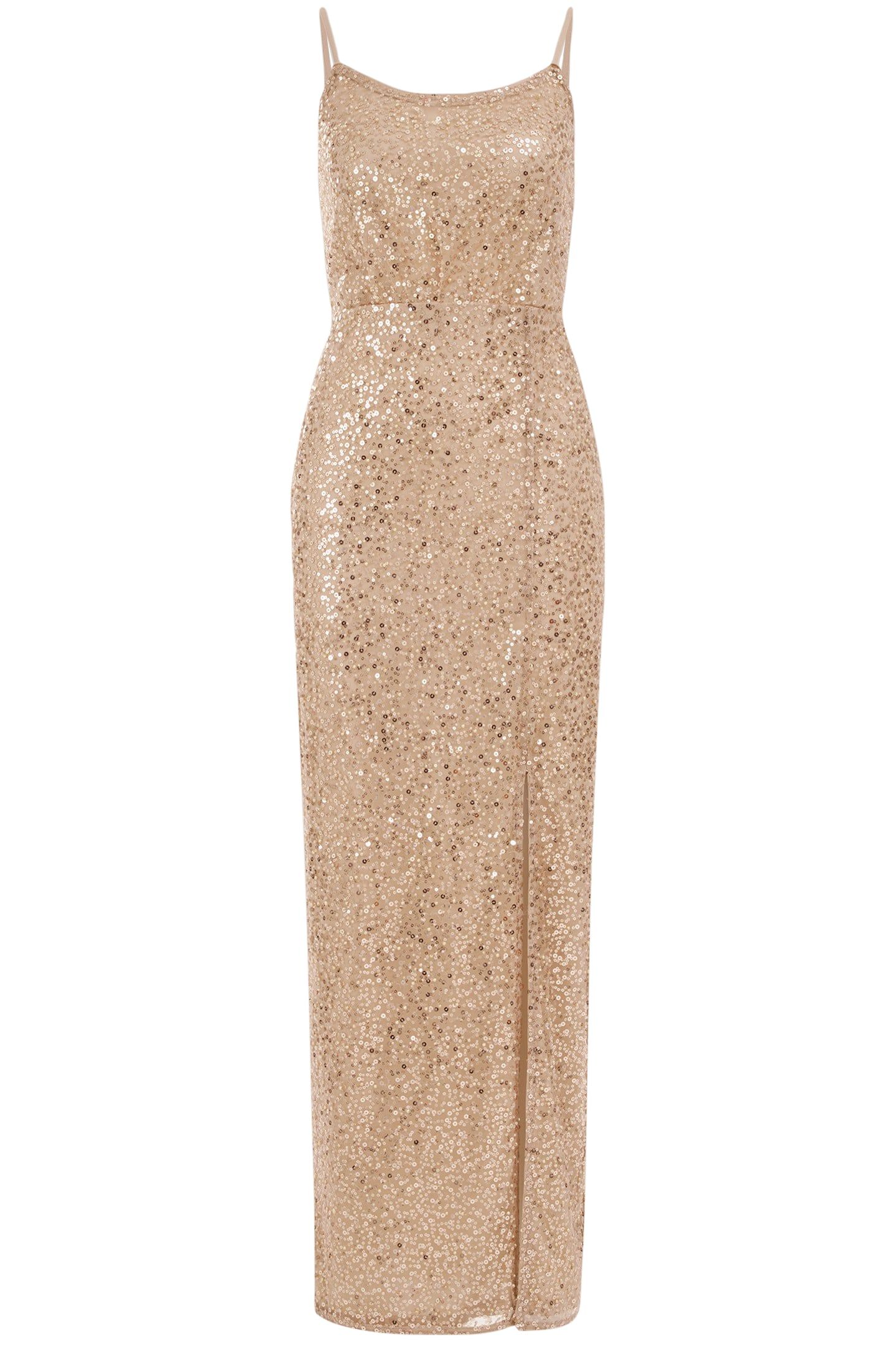 DRESS MAXI LENGTH GOLD 3
