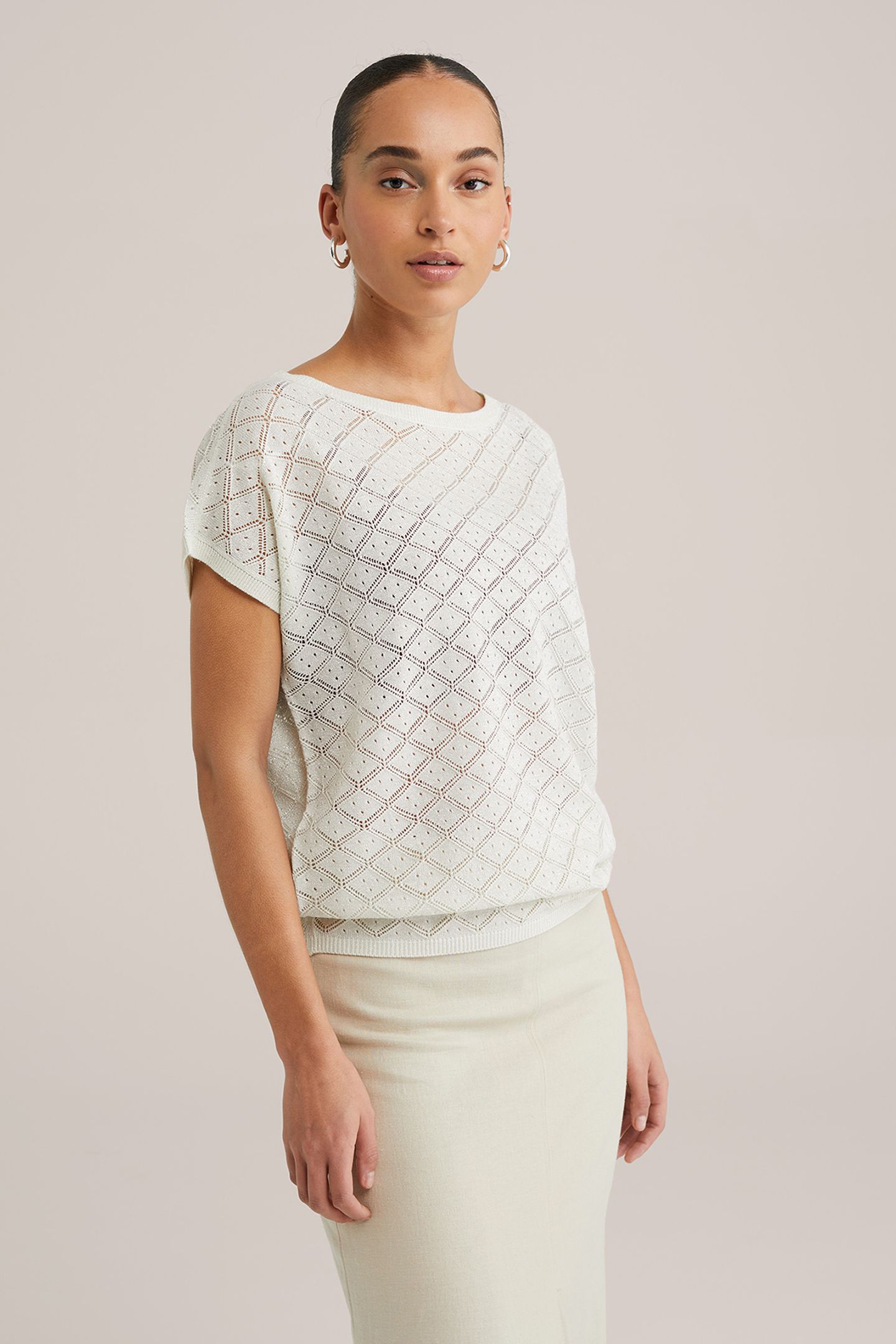 KNITTED PULLOVER OFF-WHITE 1