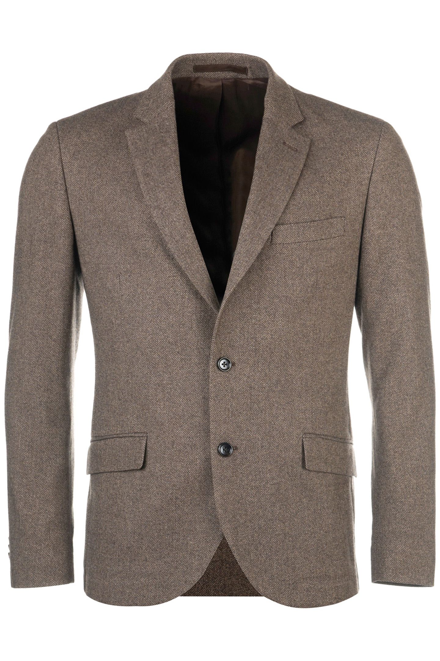 2 BTN FLAP PKT BLAZER BROWN 3