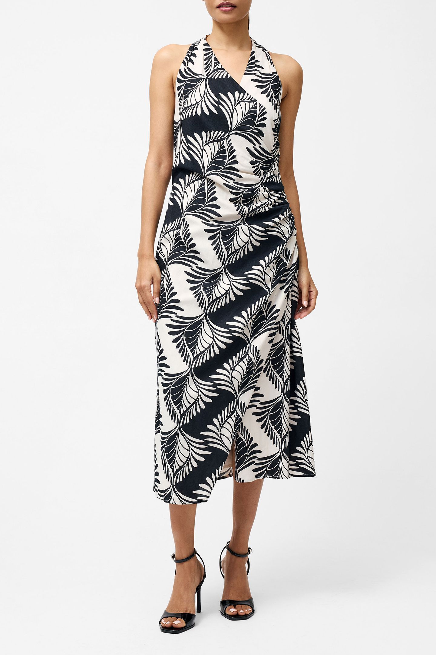 ARIETTE LIN BLEND CROSSO MIDI BLACK/CREAM 1
