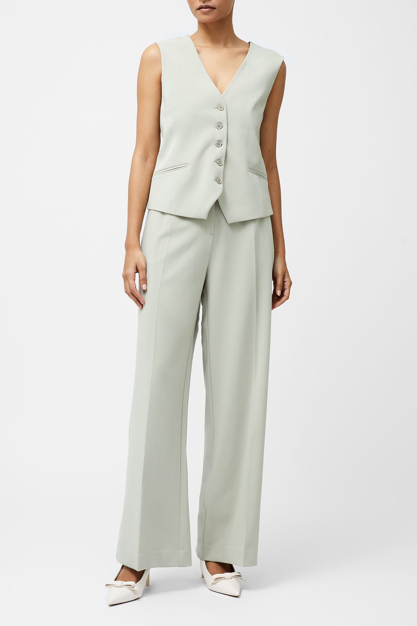 ANGIE SUITING WAIST COAT PISTACHIO GREEN 2