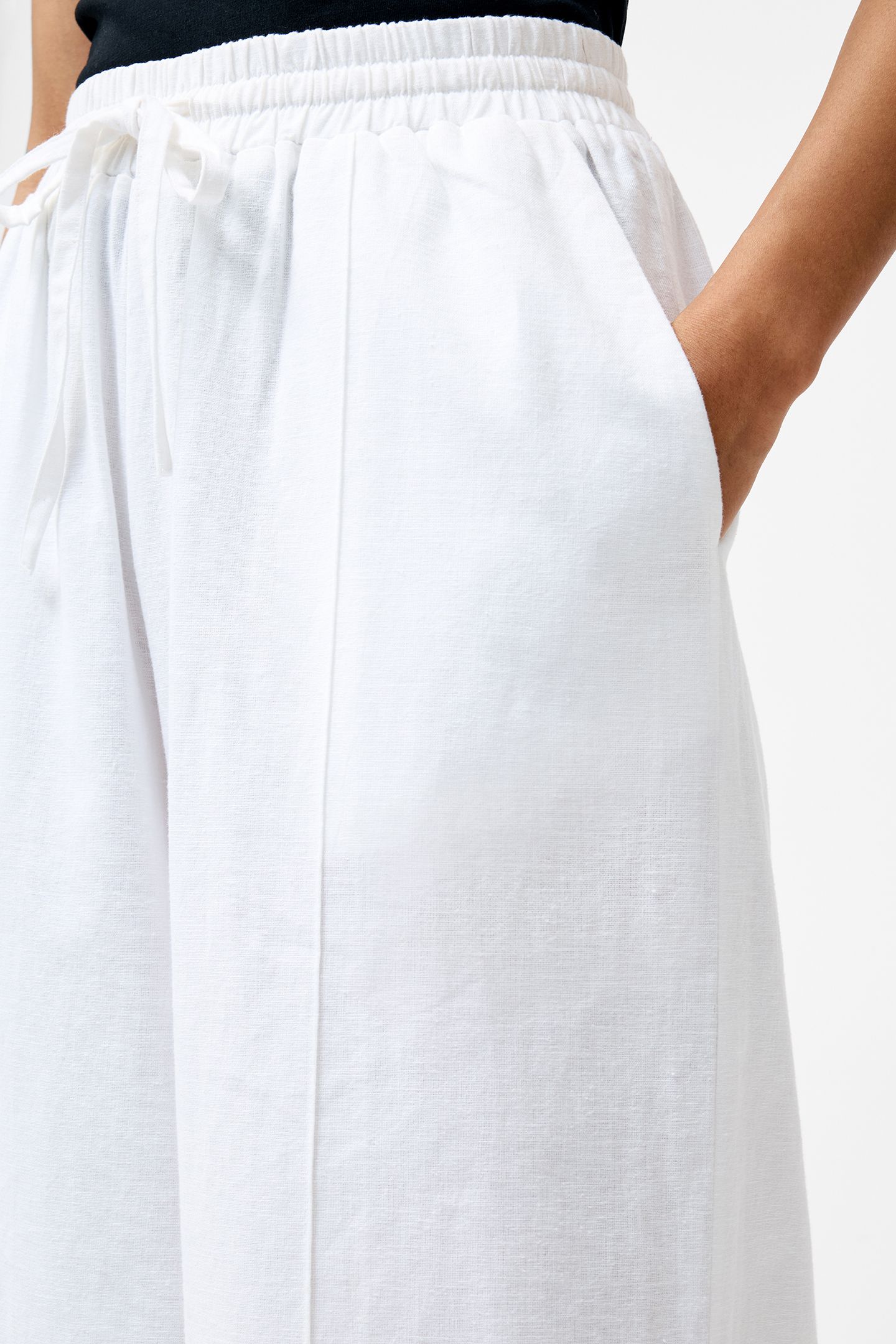 CLARE LINEN BLEND TROUSER LINEN WHITE 4