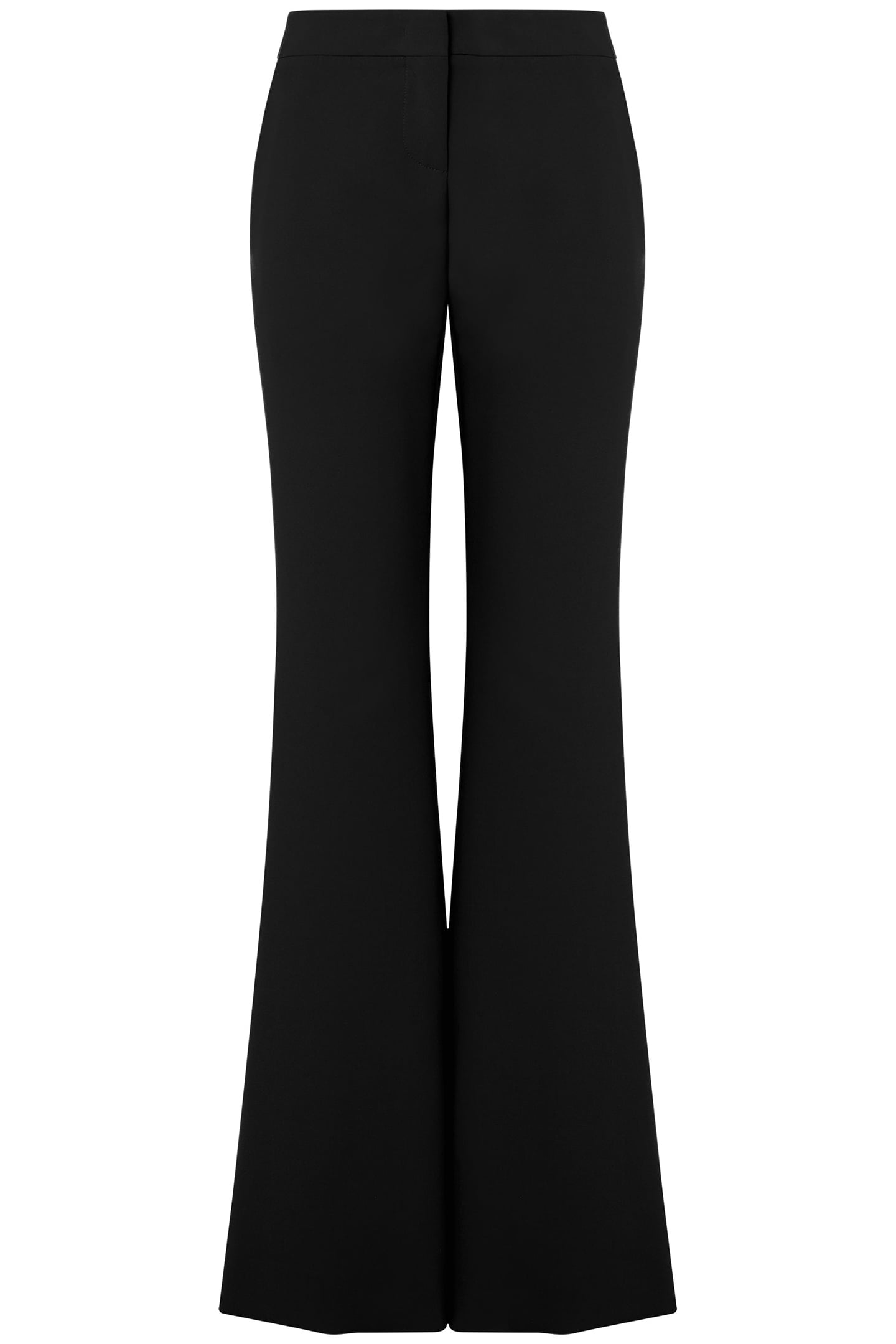 FLARE CREPE TROUSERS BLACK 3