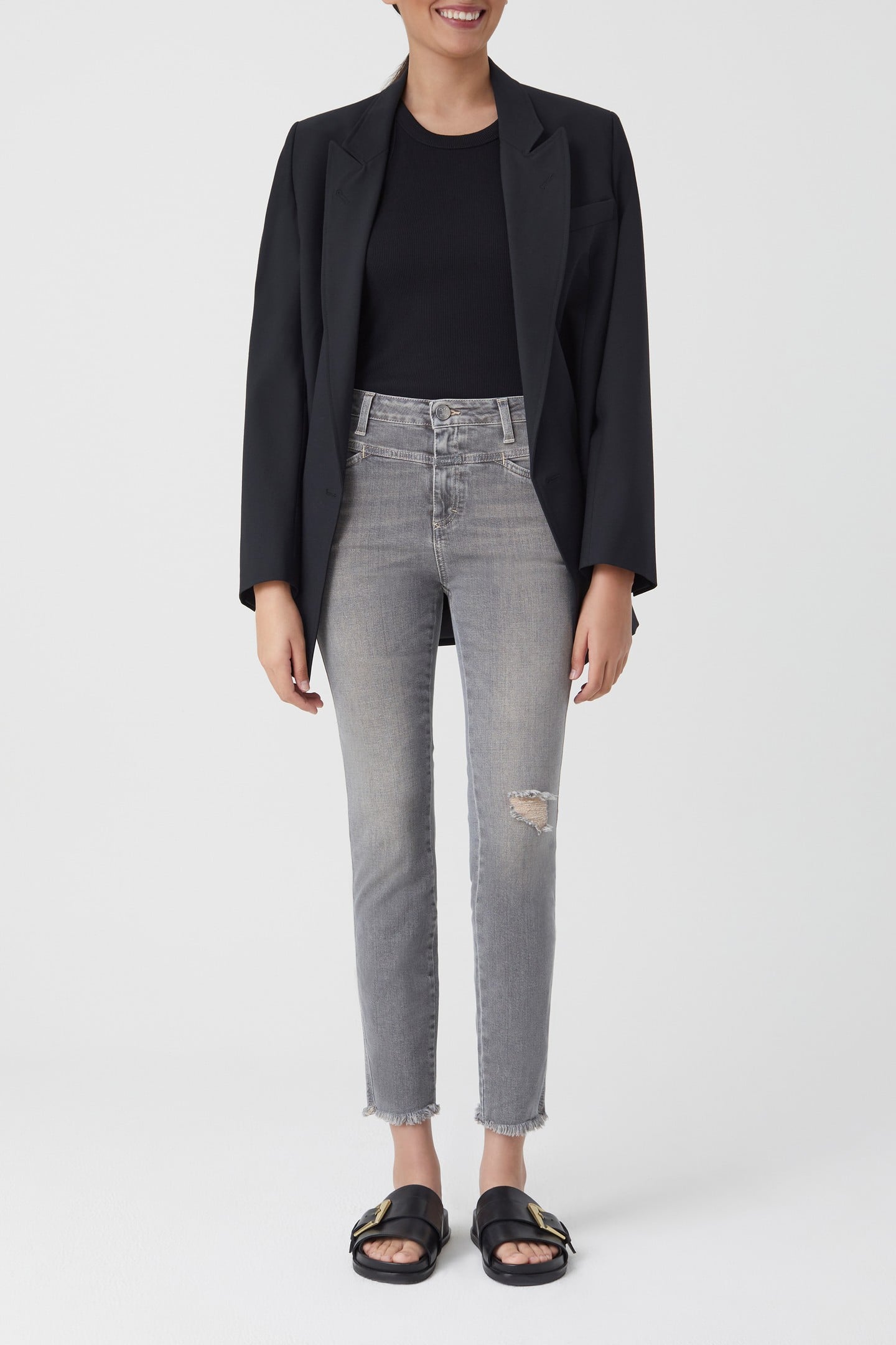 SKINNY PUSHER JEANS MID GREY 2