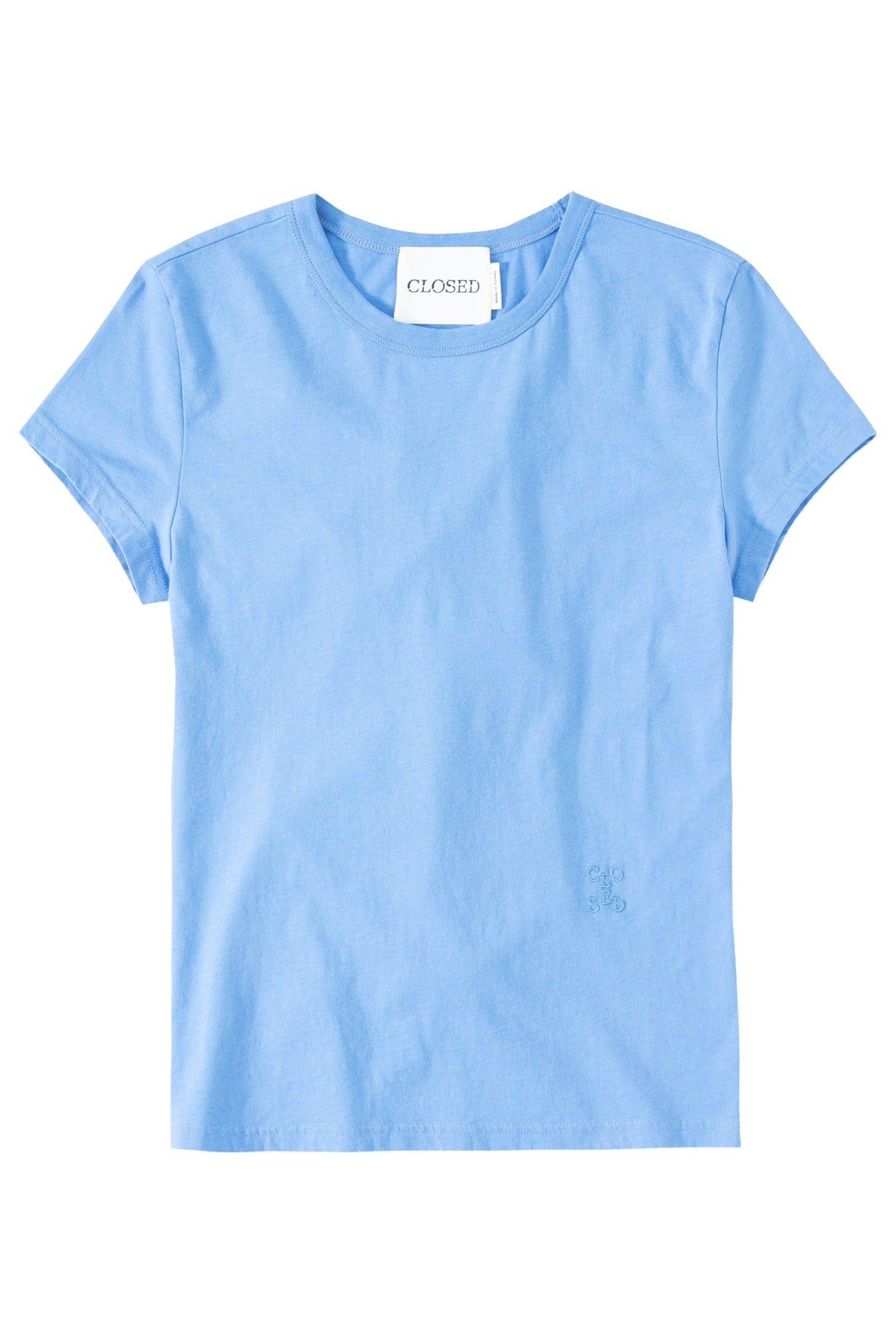 CREW NECK SHORT SLEEVE T-SHIRTS CHAMBRAY BLUE 4