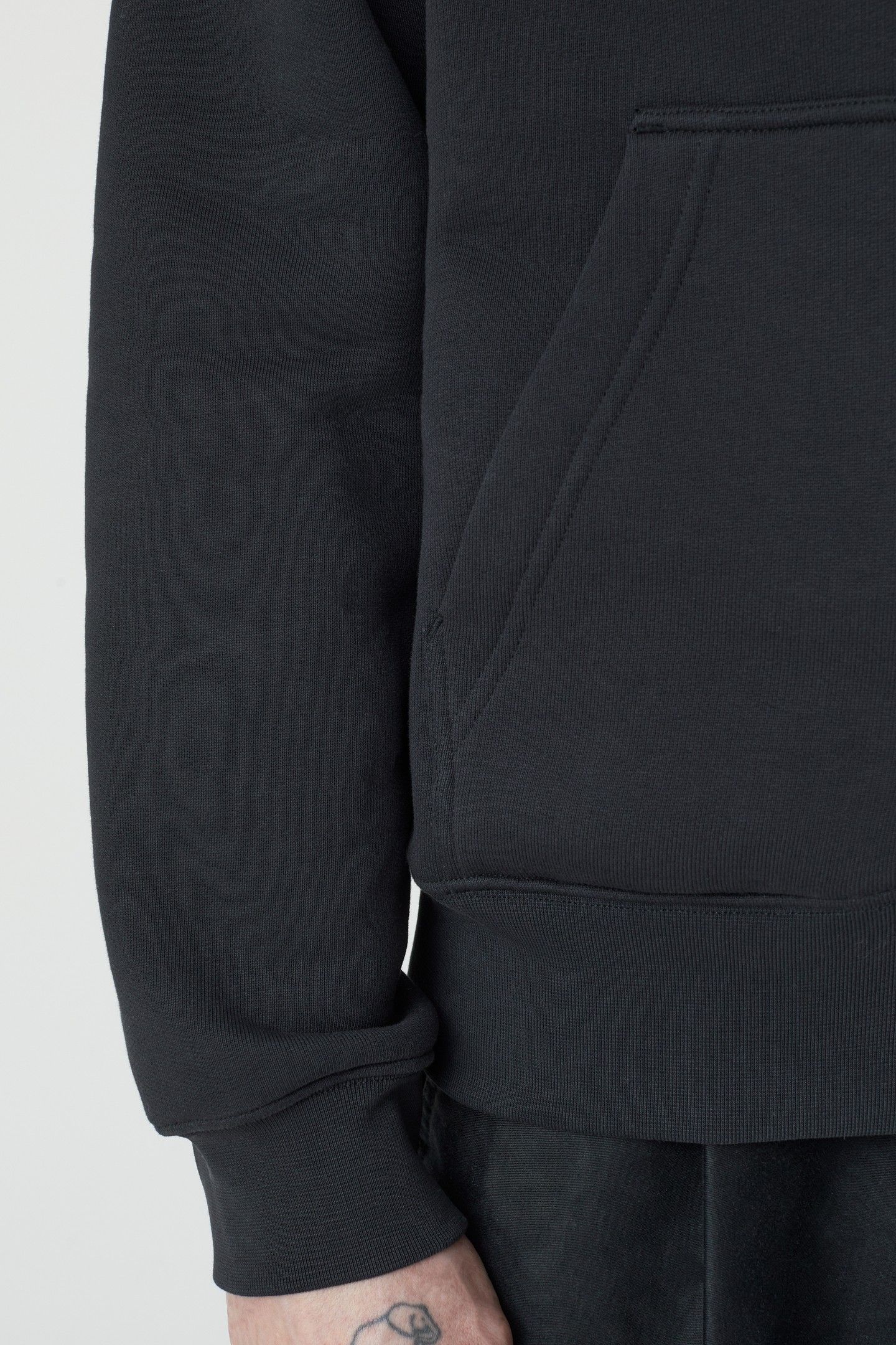 HALF ZIP SWEAT T-SHIRTS BLACK 6