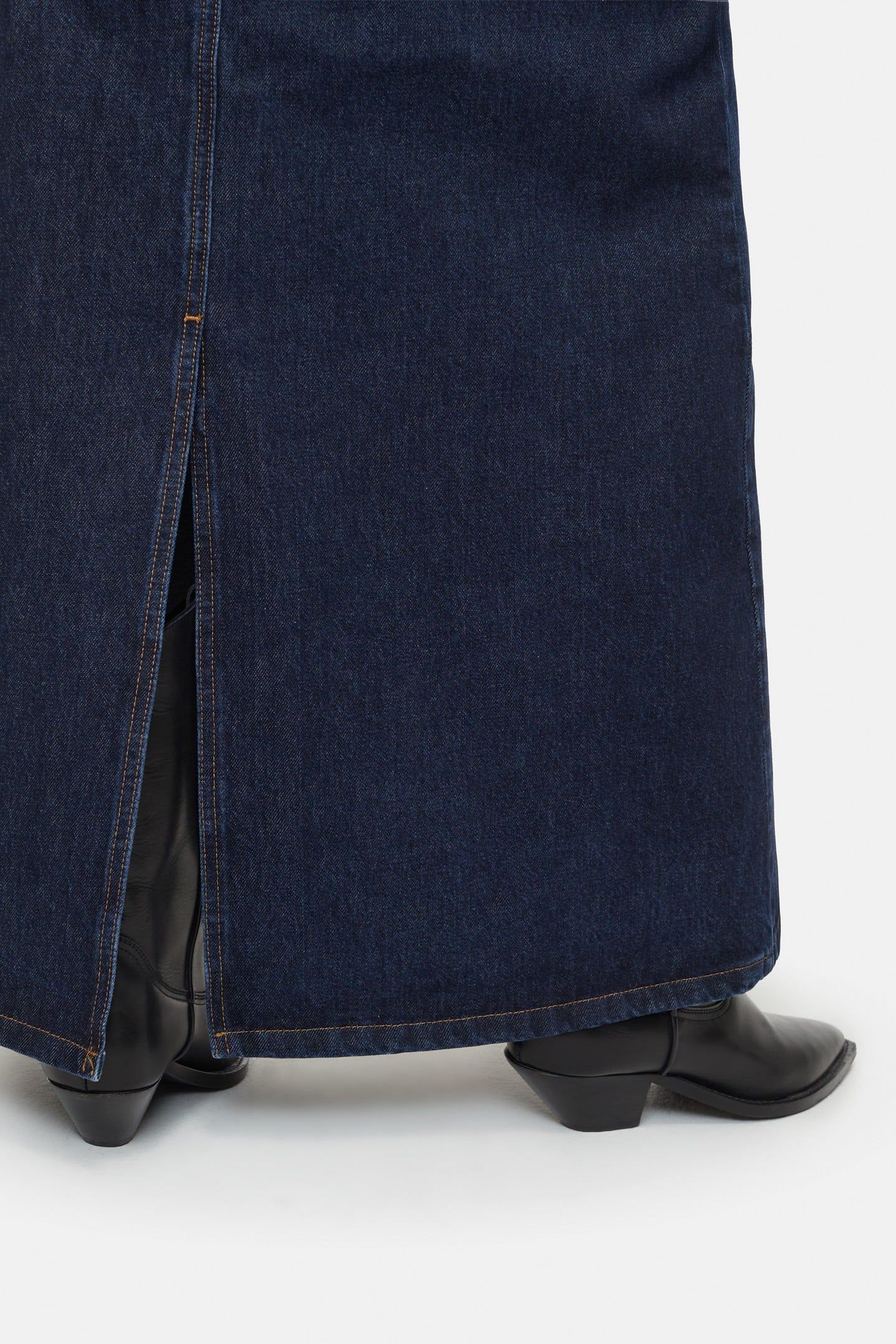 LONG 5-POCKET SKIRT DARK BLUE 7