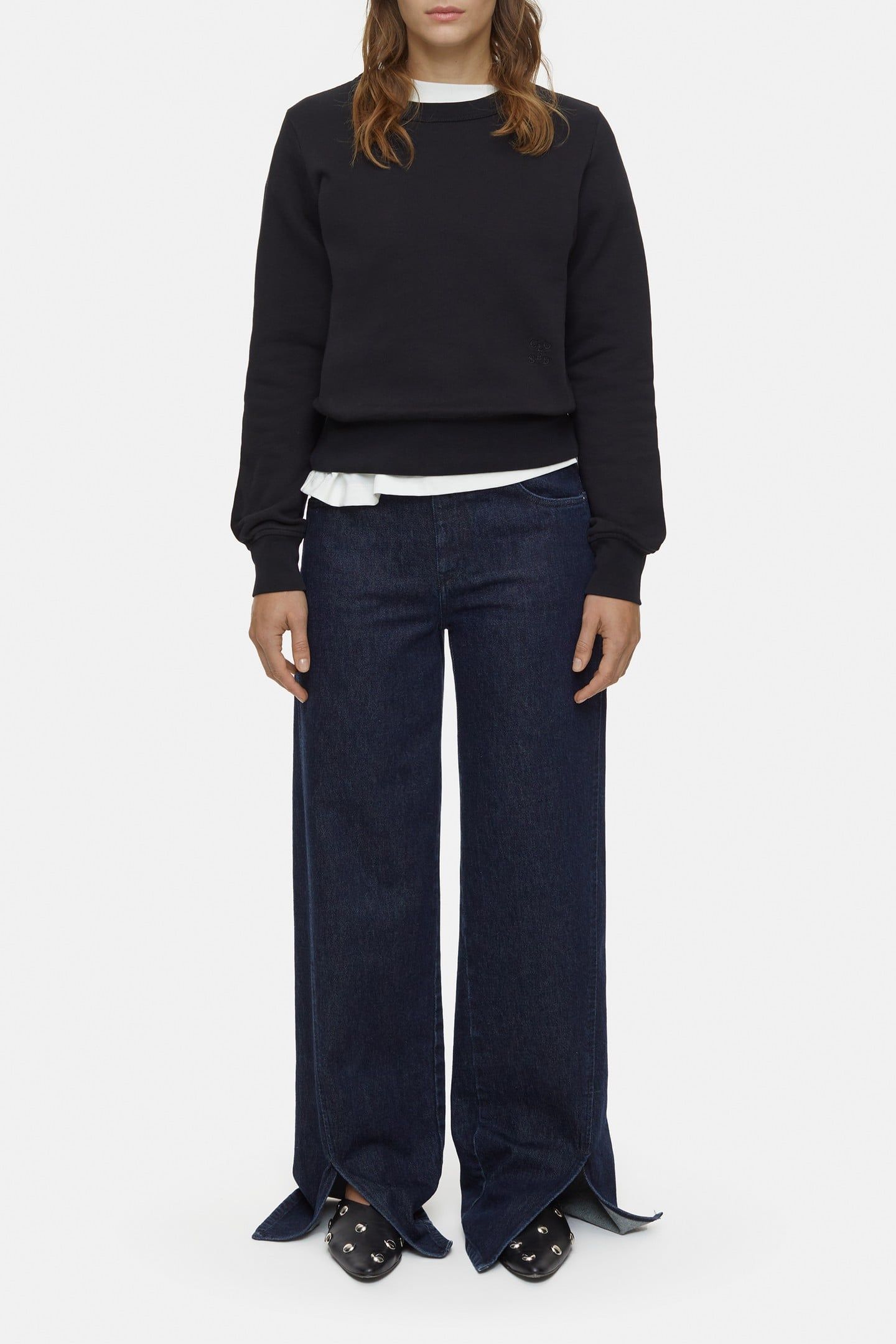 FITTED CREWNECK T-SHIRTS BLACK 2
