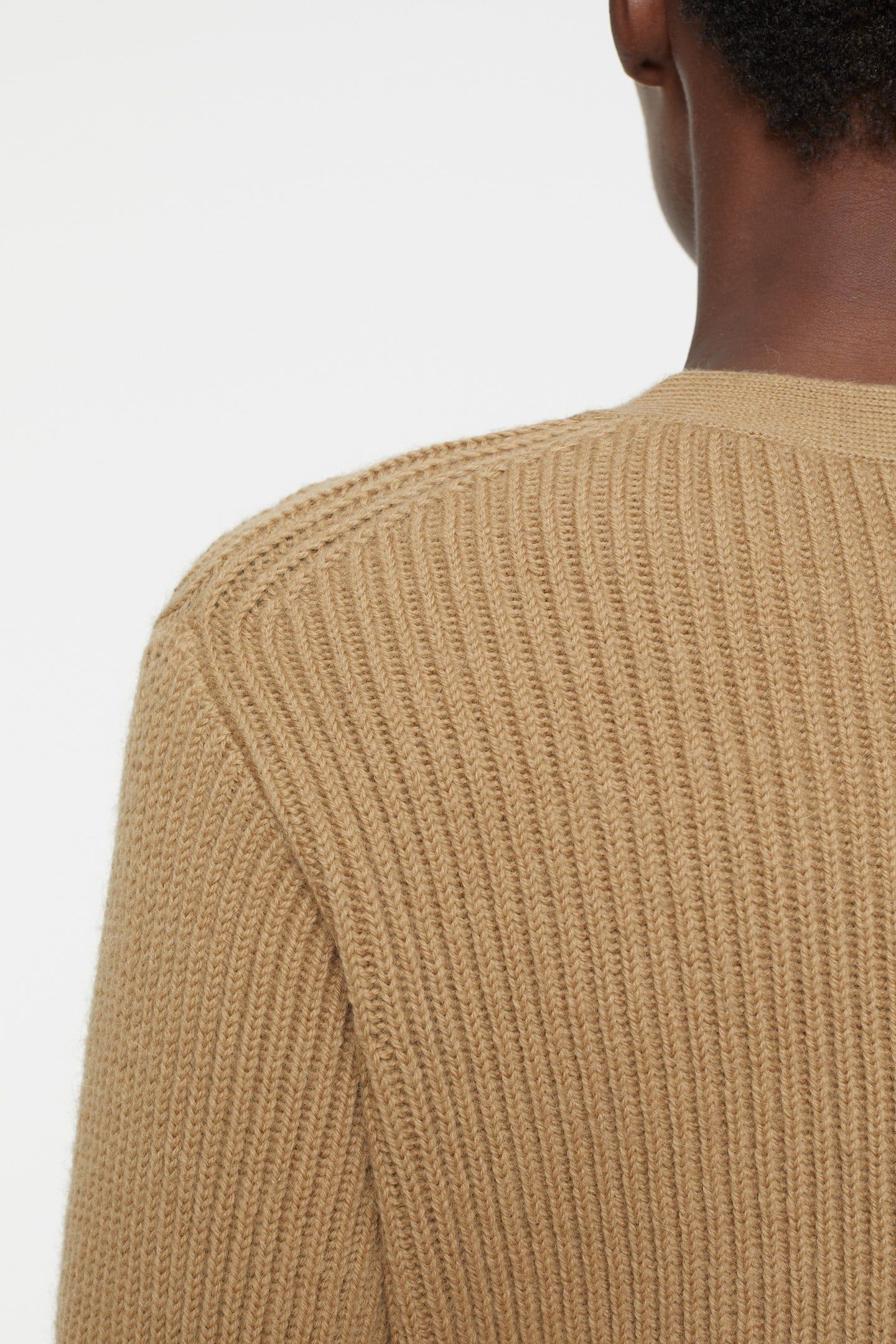 V CARDIGAN LONG SLEEVE KNITS DRIED TABACO 9