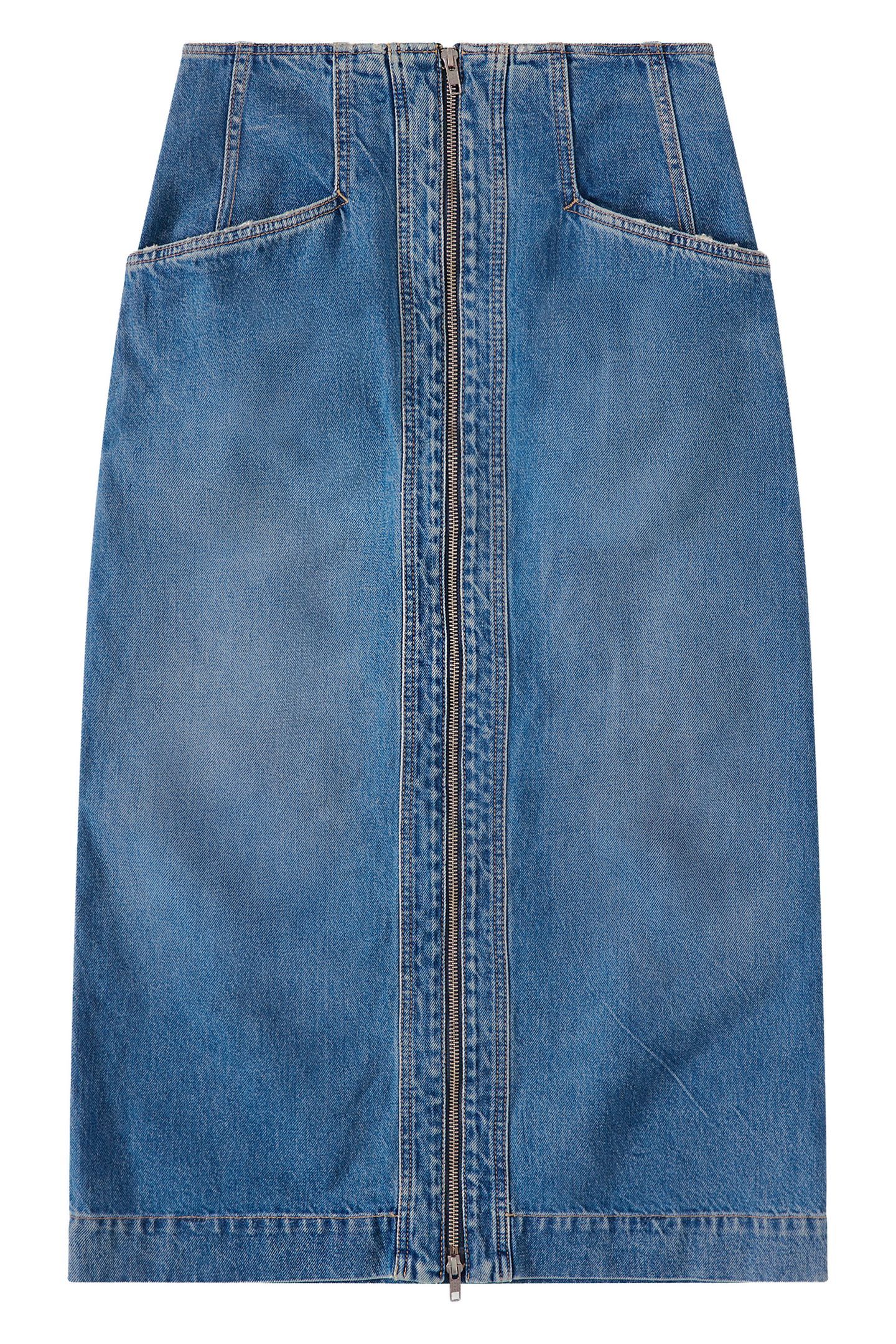 DENIM SKIRT WITH ZIP SKIRTS MID BLUE 7