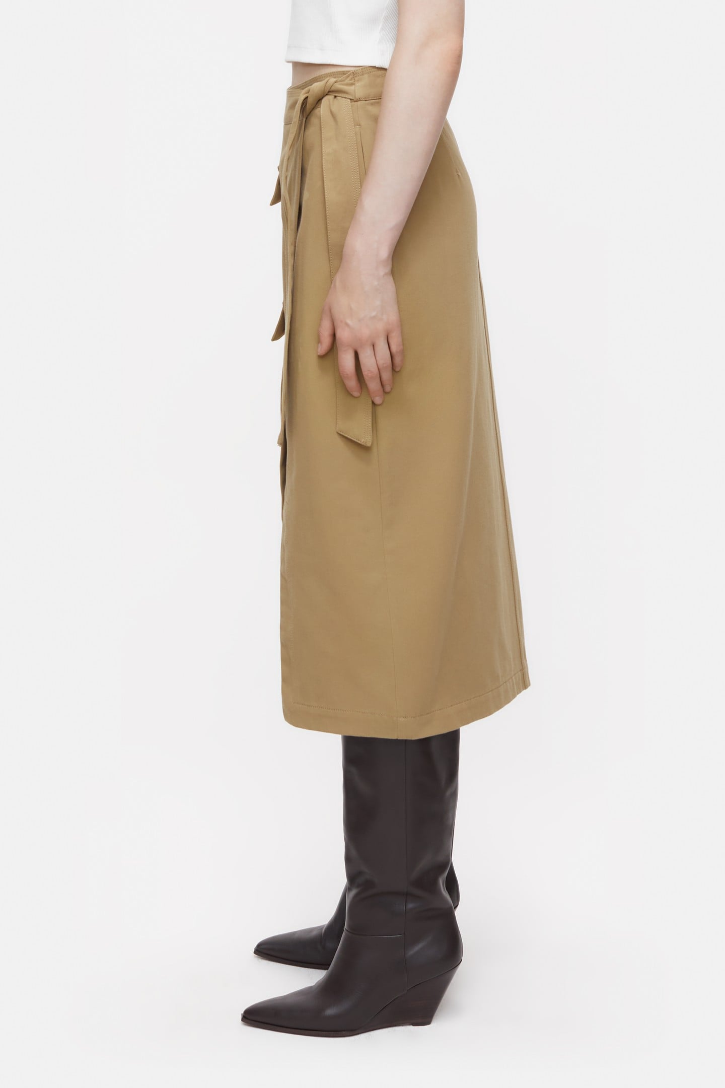 WRAP SKIRT TAUPE BEIGE 4