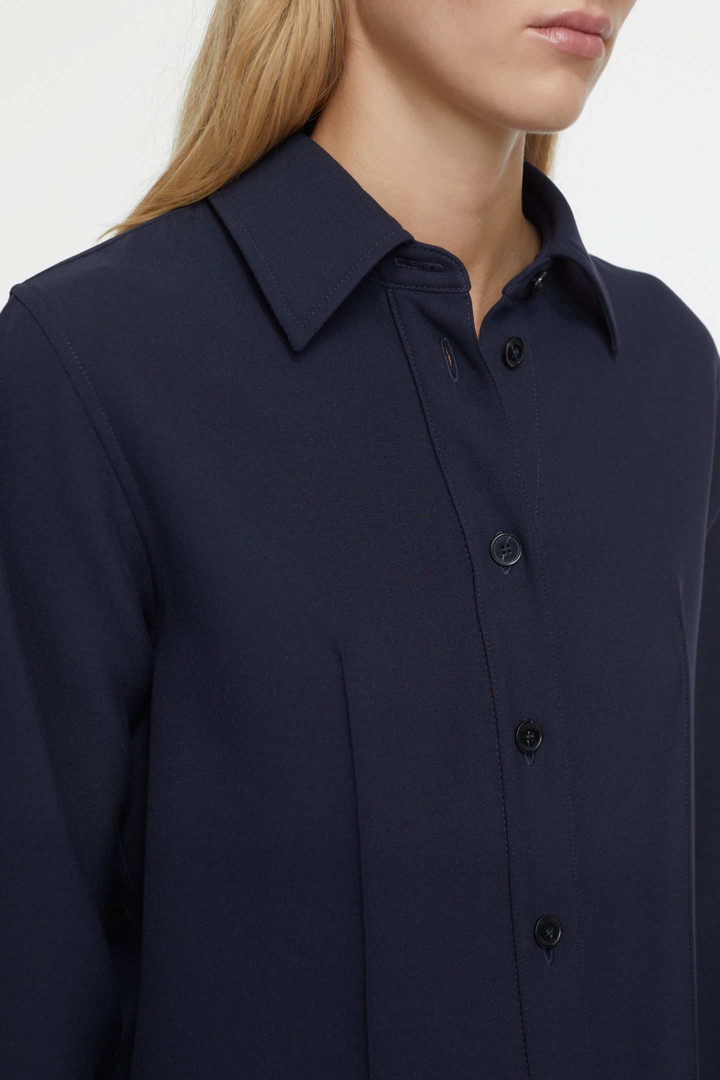PINTUCK SHIRT BASIC SHIRTS & BLOUSES DARK NIGHT 6