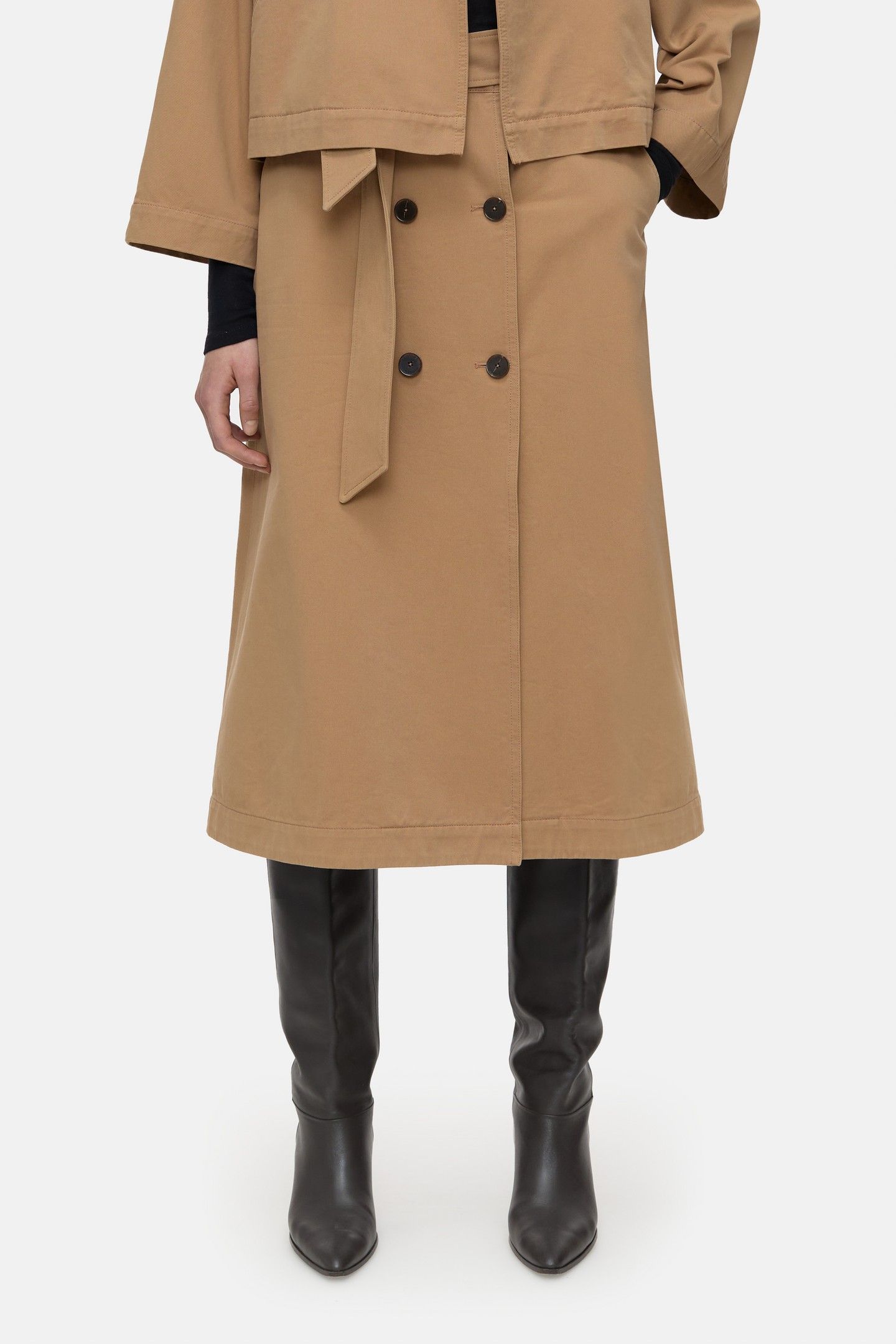 TRENCH SKIRT BISCOTTI BROWN 3