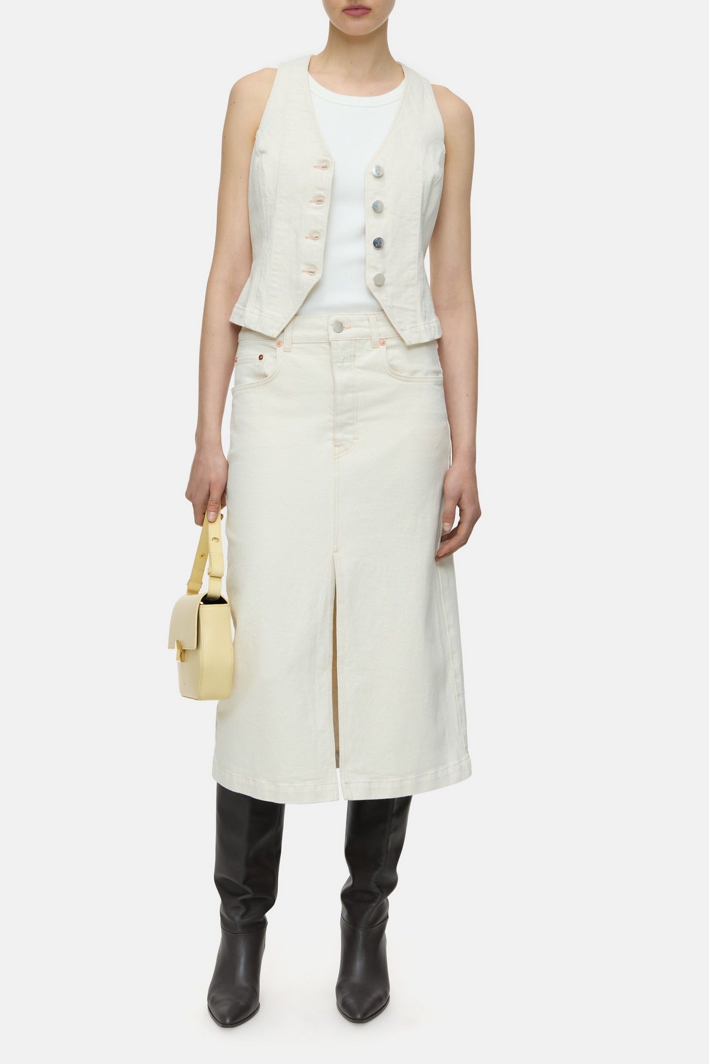 LOW WAIST SKIRT IVORY 2
