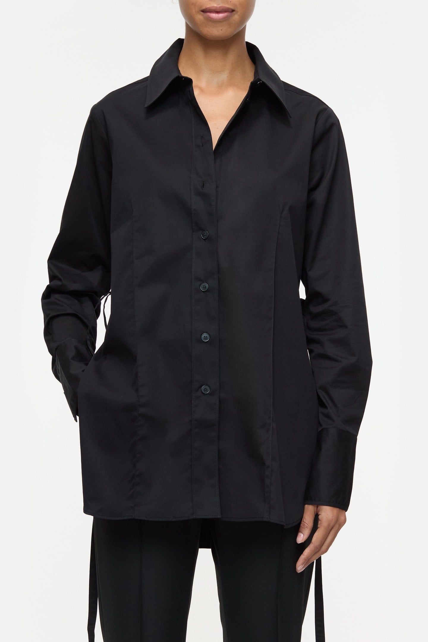 ELONGATED SHIRT & BLOUSES BLACK 1
