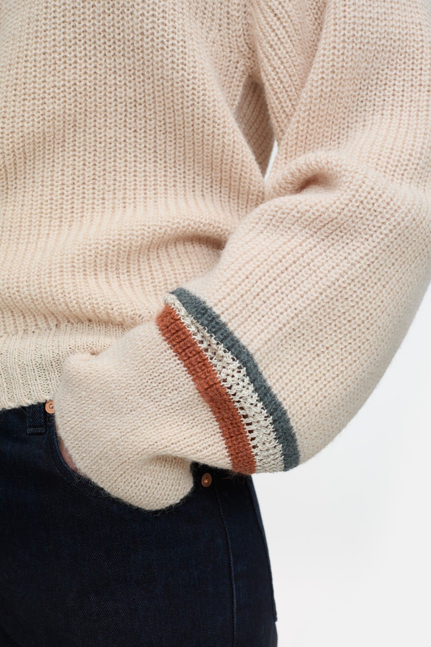 DEEP V-NECK KNITS ALBICOCCA 5