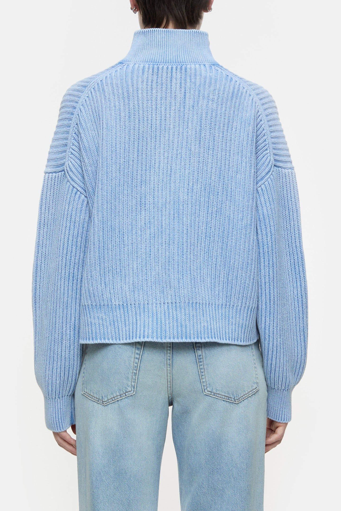 CROPPED TROYER KNITS LAZIO BLUE 2