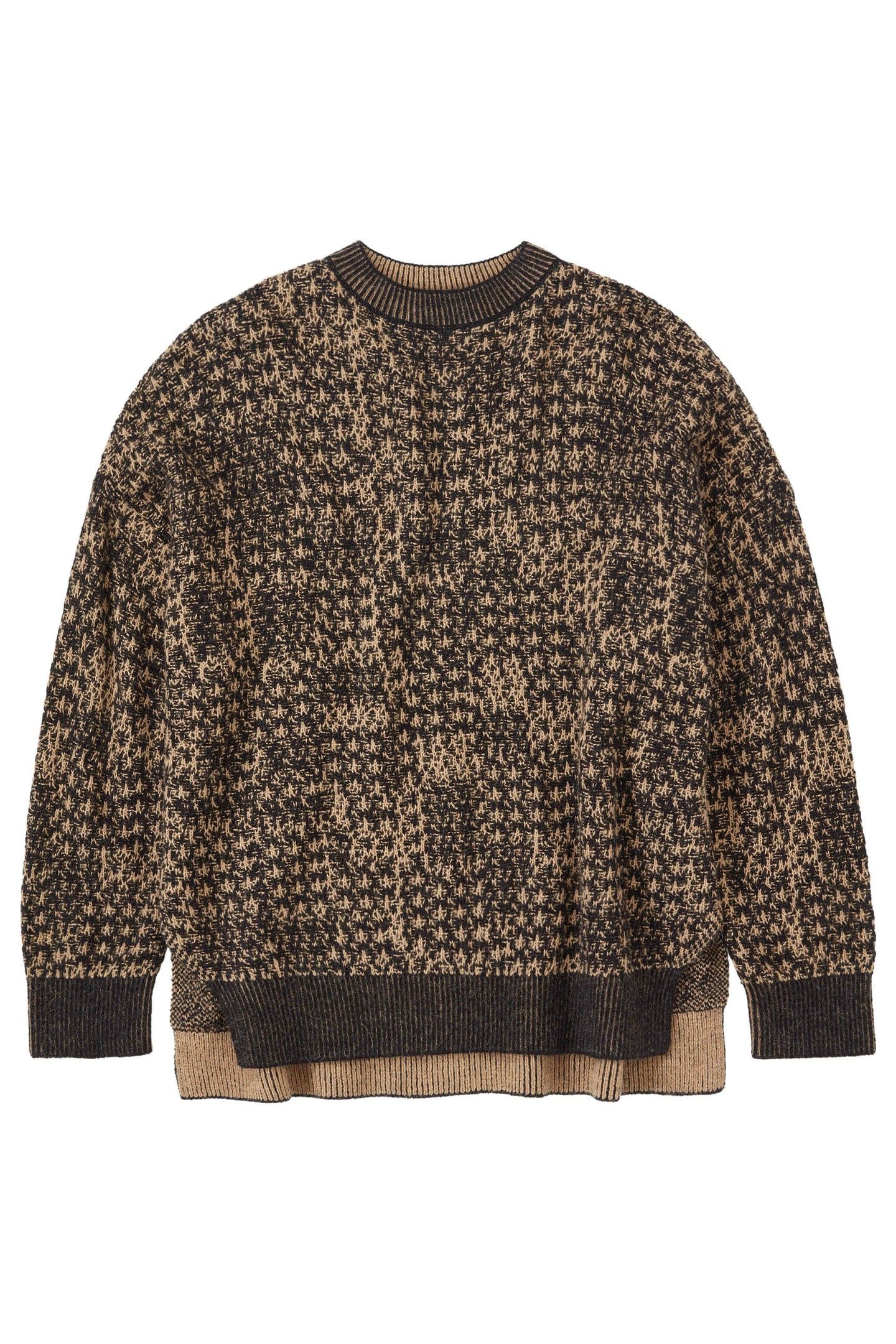 CREW NECK LONG SLEEVE KNITS BISCOTTI BROWN 3